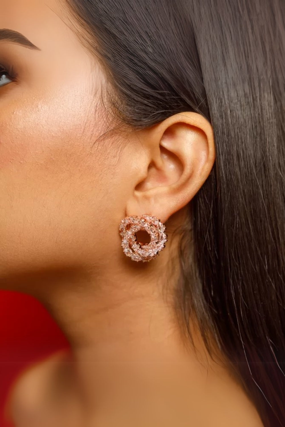 Rose Gold Stud Earring