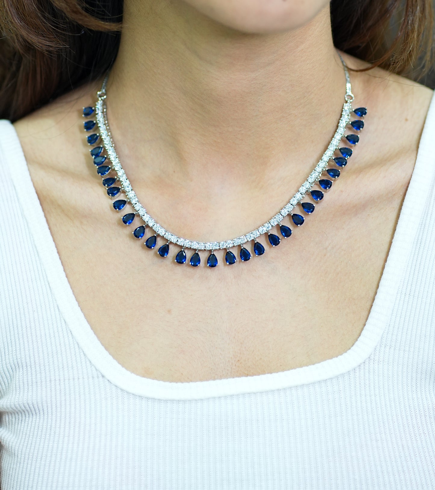 Sapphire Radiance Necklace Set