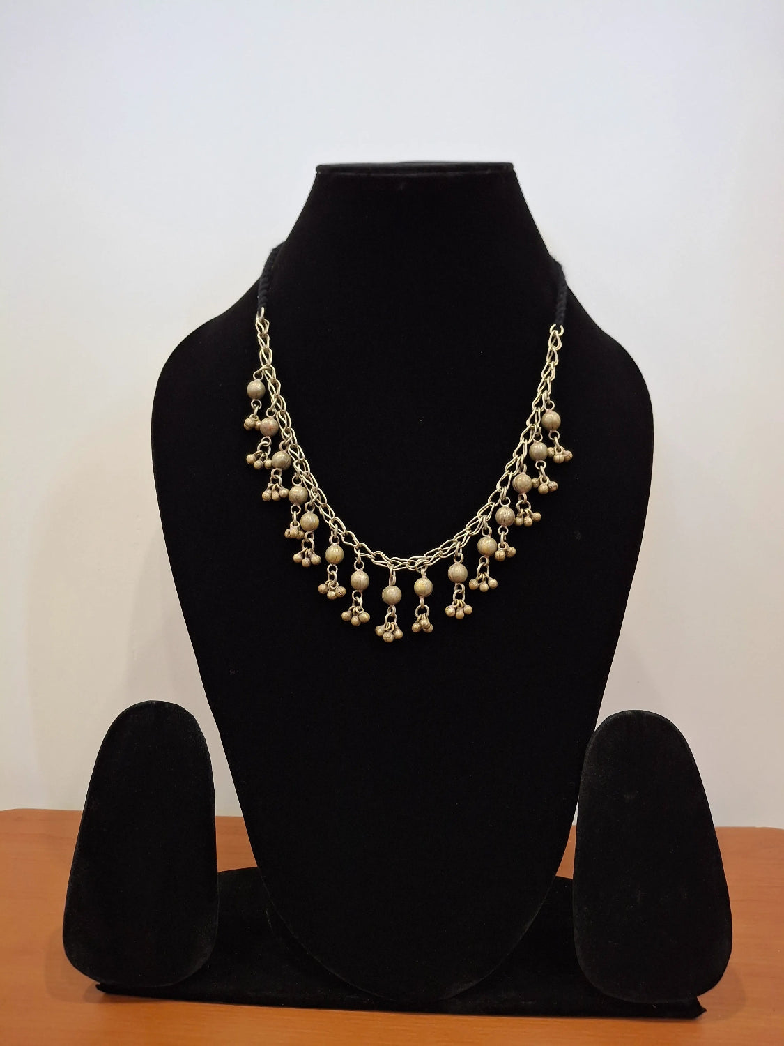 German Silver Ghunghroo Choker – Handcrafted Ethnic Necklace with Dangling Charms