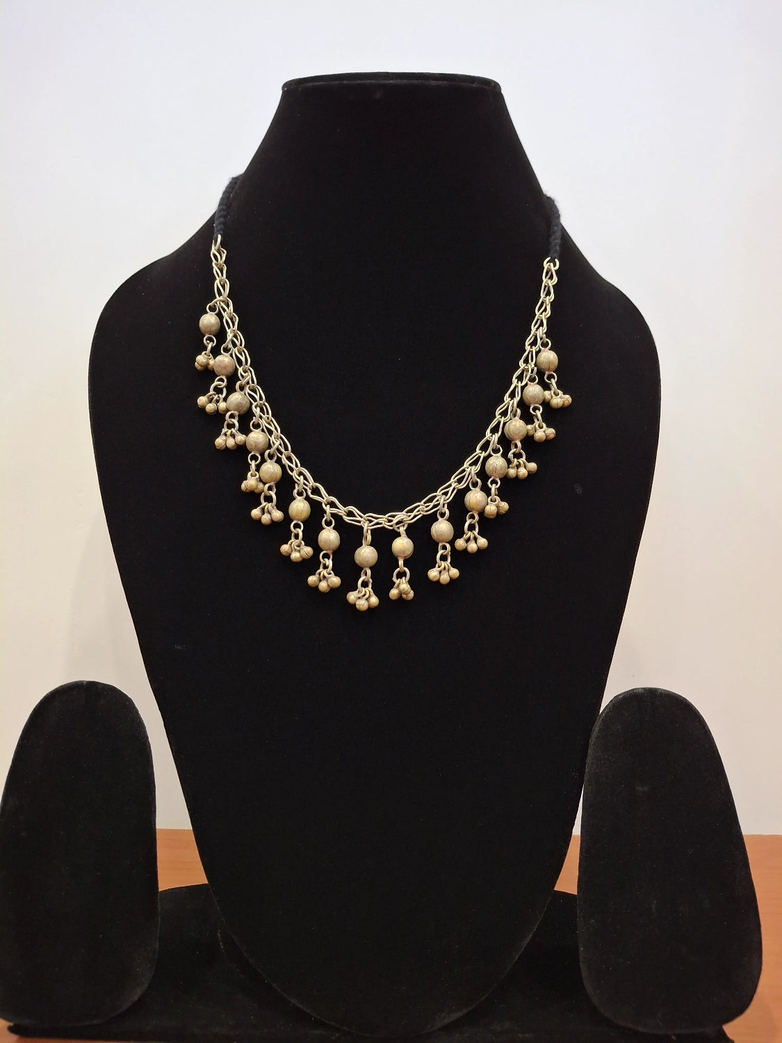 German Silver Ghunghroo Choker – Handcrafted Ethnic Necklace with Dangling Charms