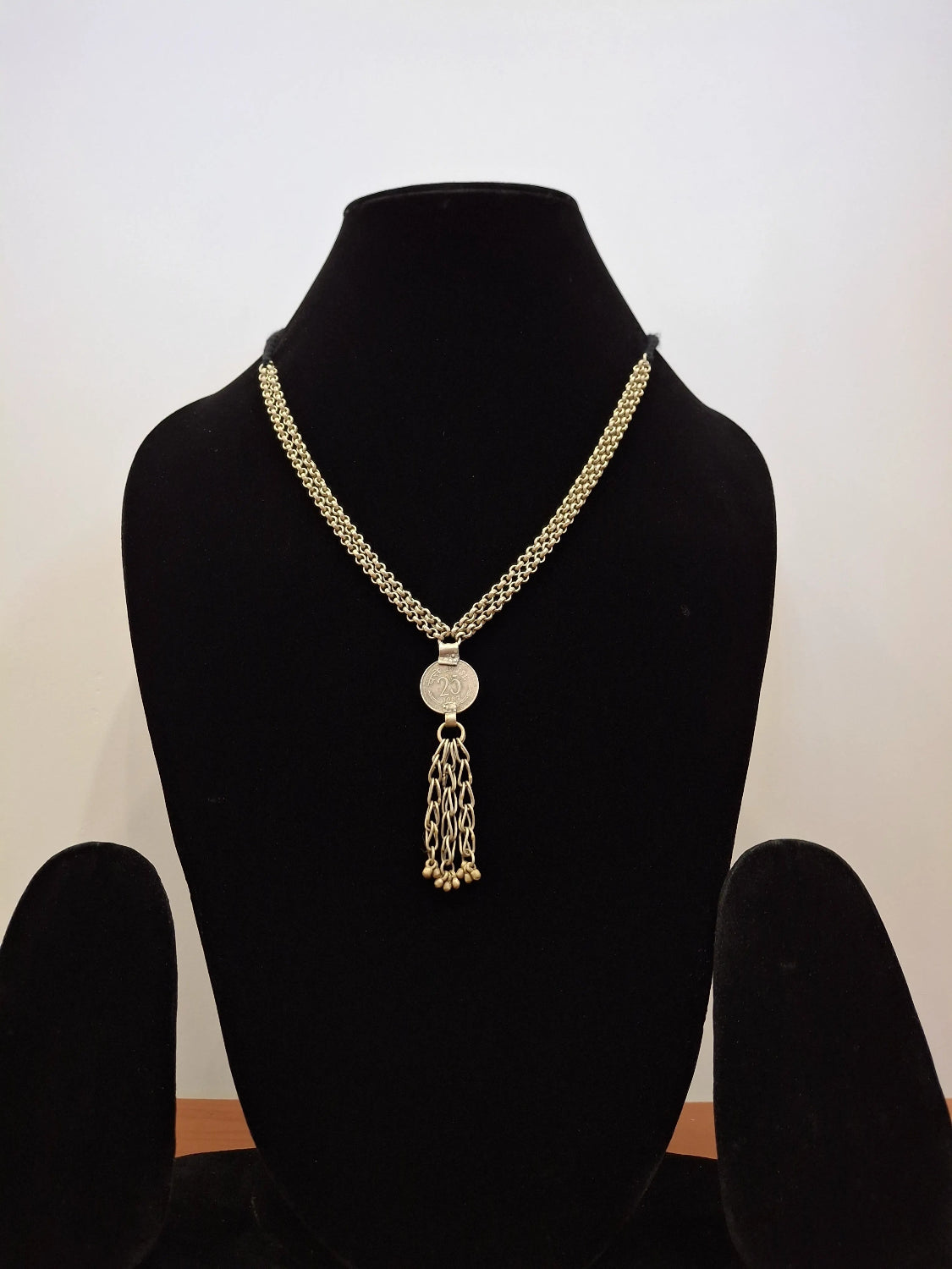 German Silver 25 paise Coin Sleek Choker – Minimalist Handcrafted Necklace