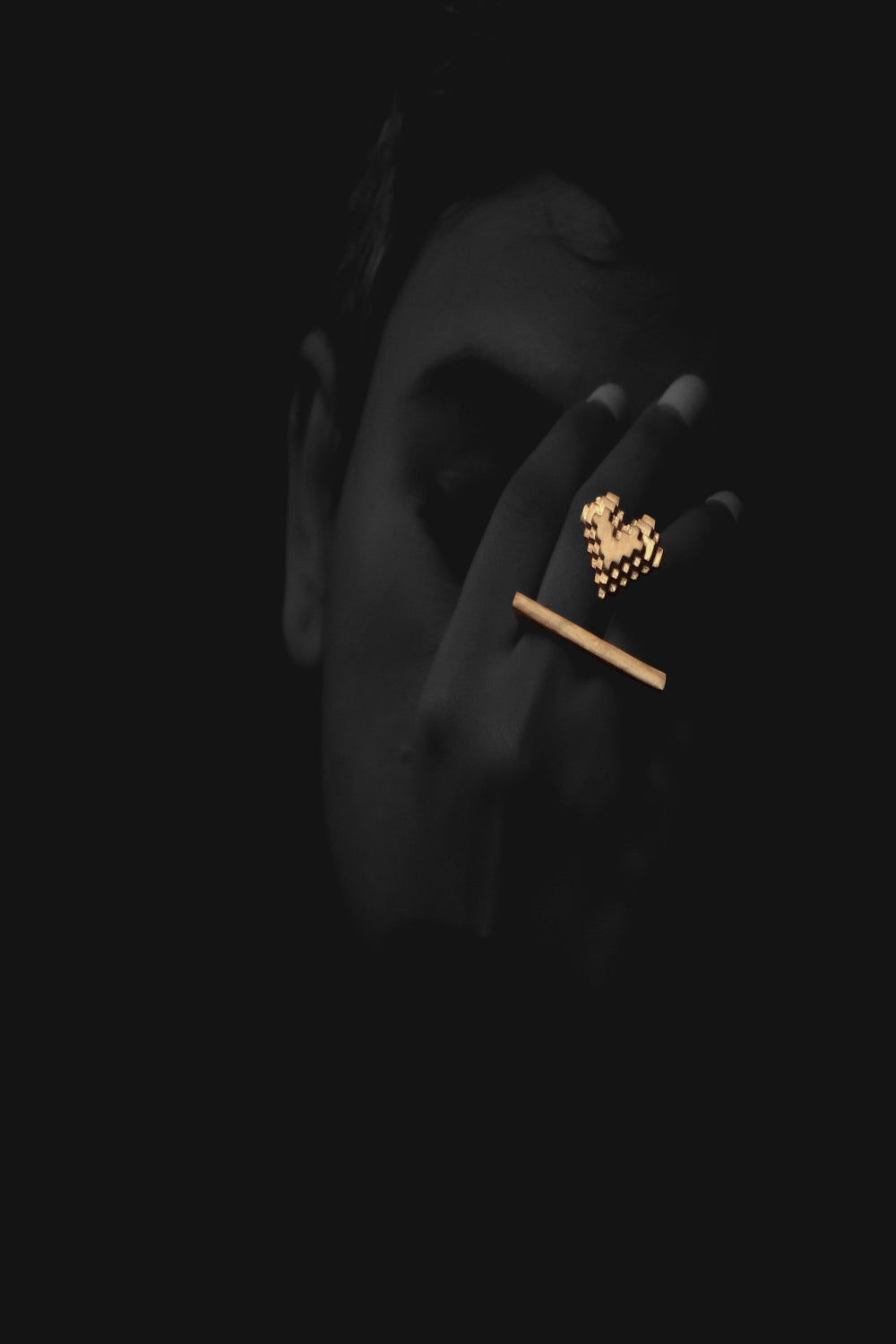 Remnant- Pixel Heart Ring