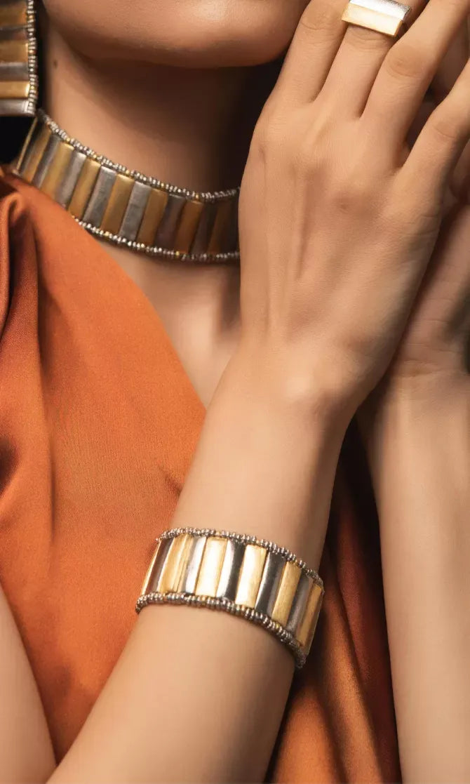 Sitara Choker- Combo of 3 Necklace, Studs & Bracelet