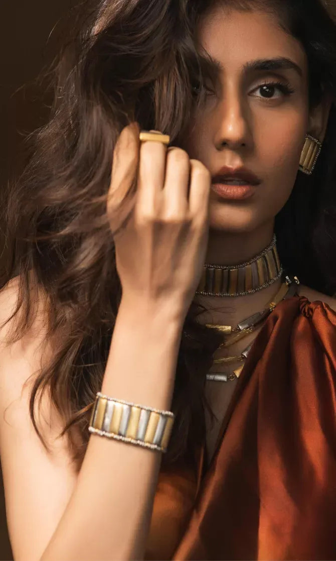 Sitara Choker- Combo of 3 Necklace, Earrings & Bracelet