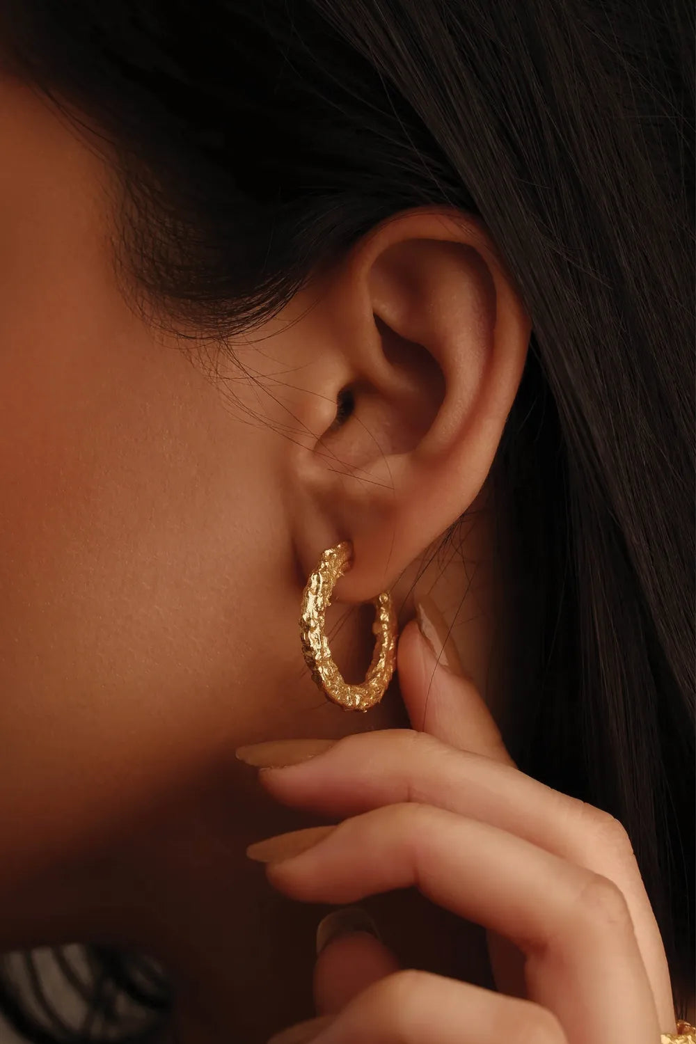 Luna Combo of 3- Choker, Textured bangles and Hoops