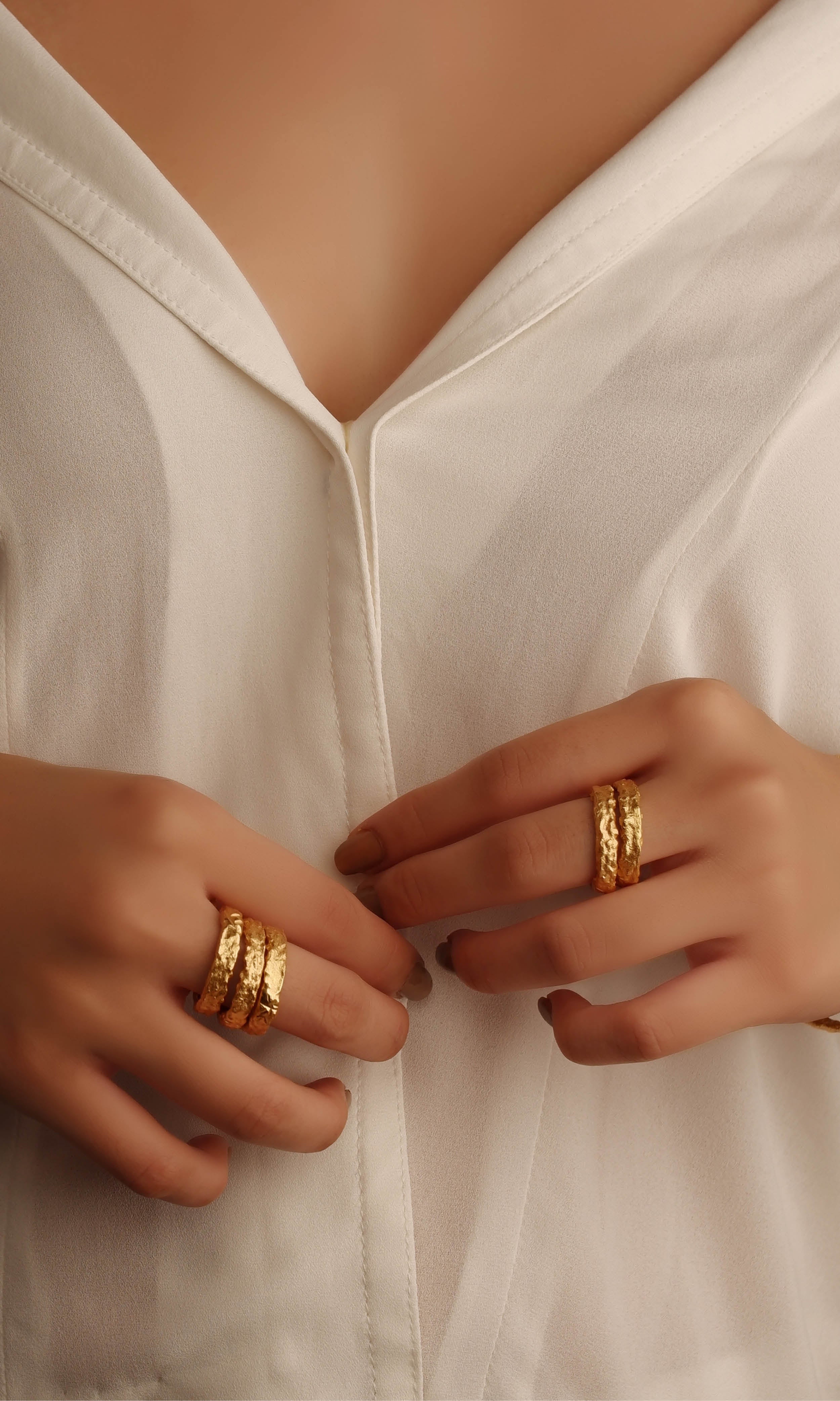 Luna Combo of 3- Choker, Ring, Earring Hoops