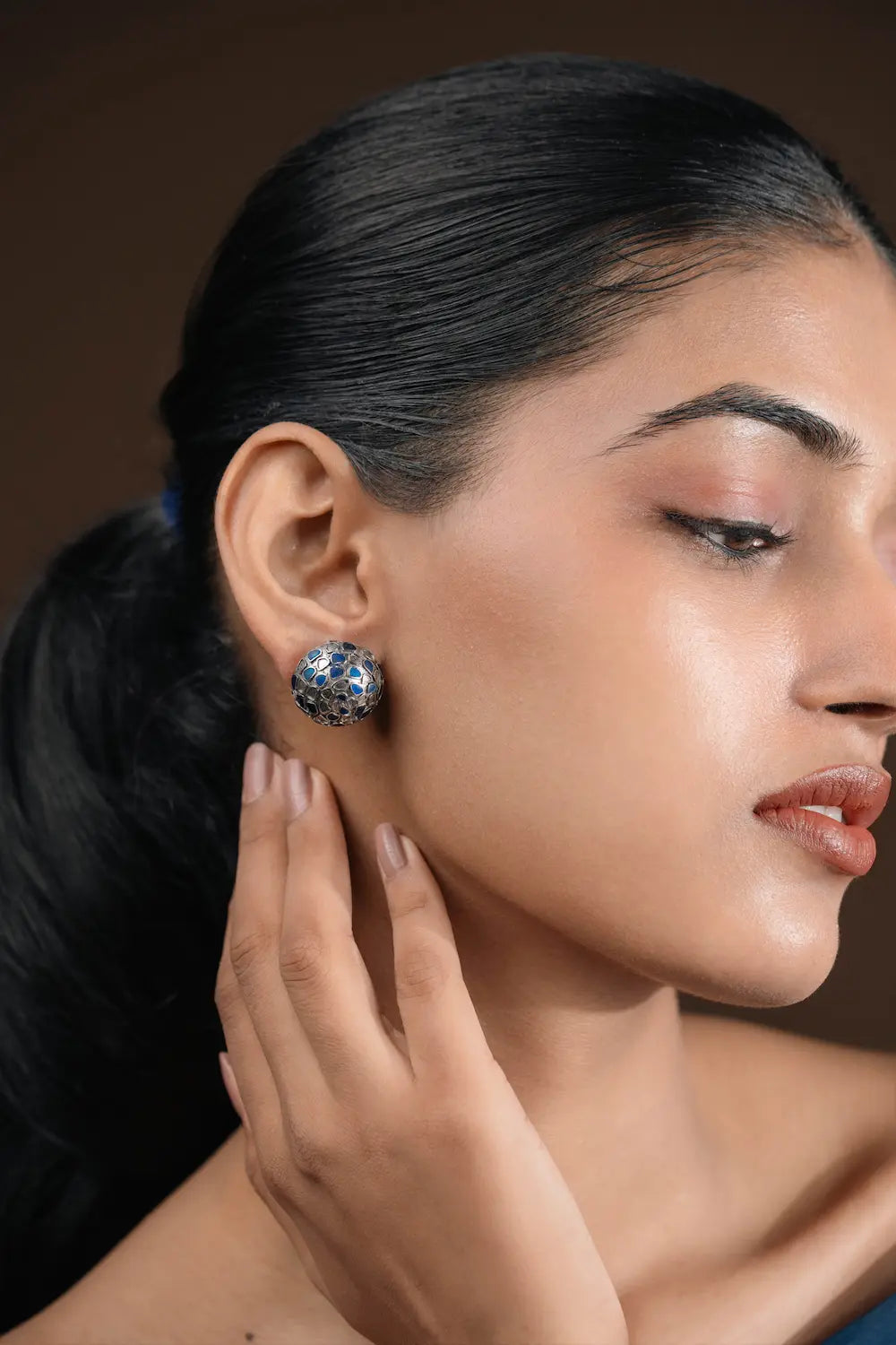 Leela Layered Necklace Set – Layered Necklace & Handcrafted Stud Earrings