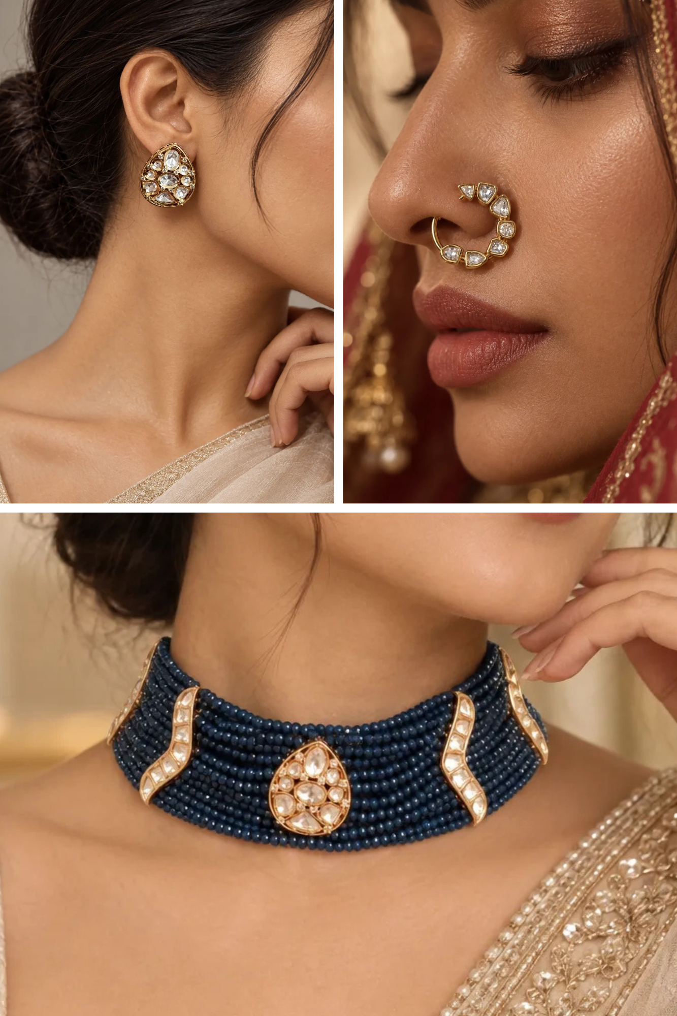 Midnight Tide Combo of 3 – Necklace, Studs & Your Choice