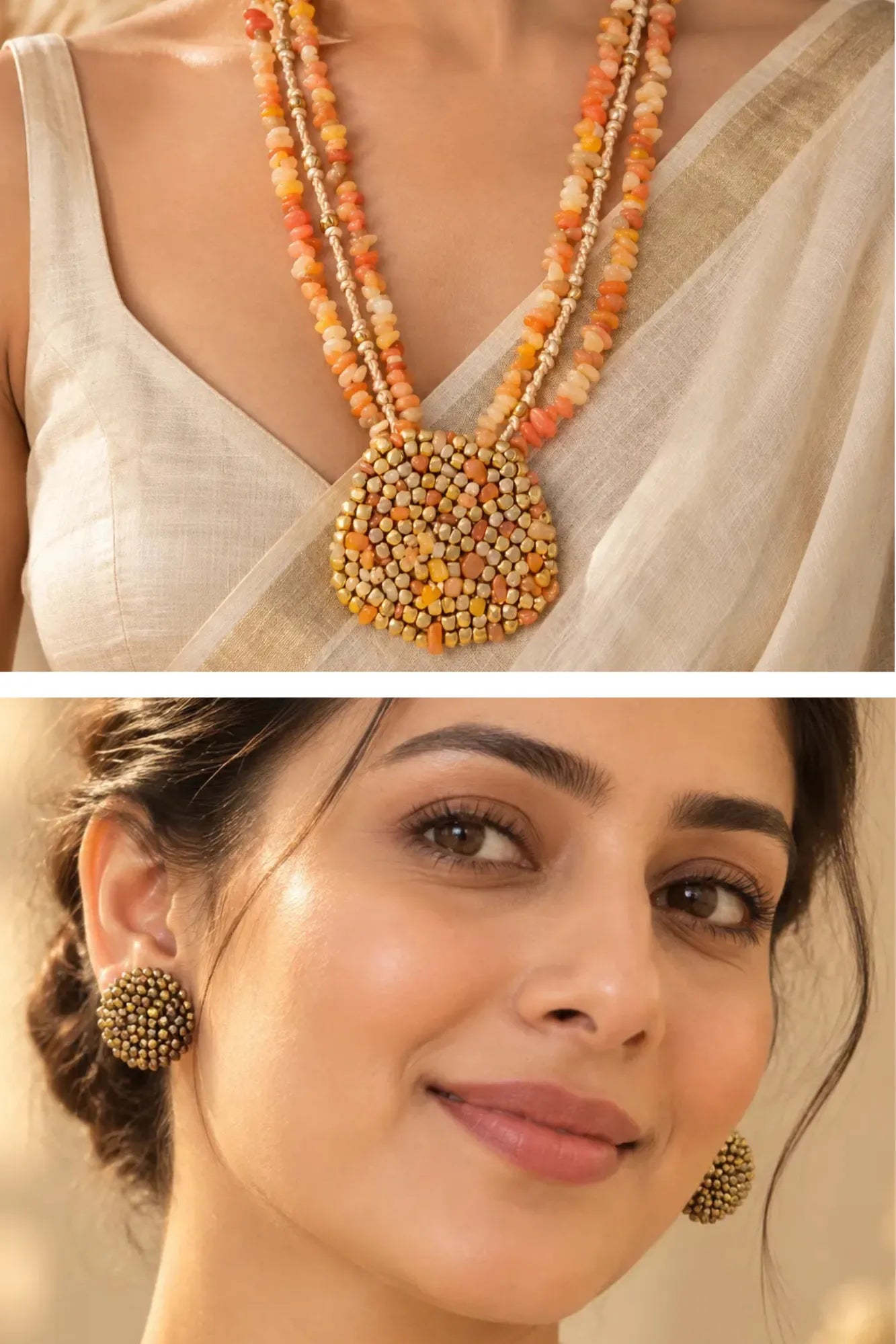 Cluster Mosaic Combo of 2 – Necklace & Dome Studs