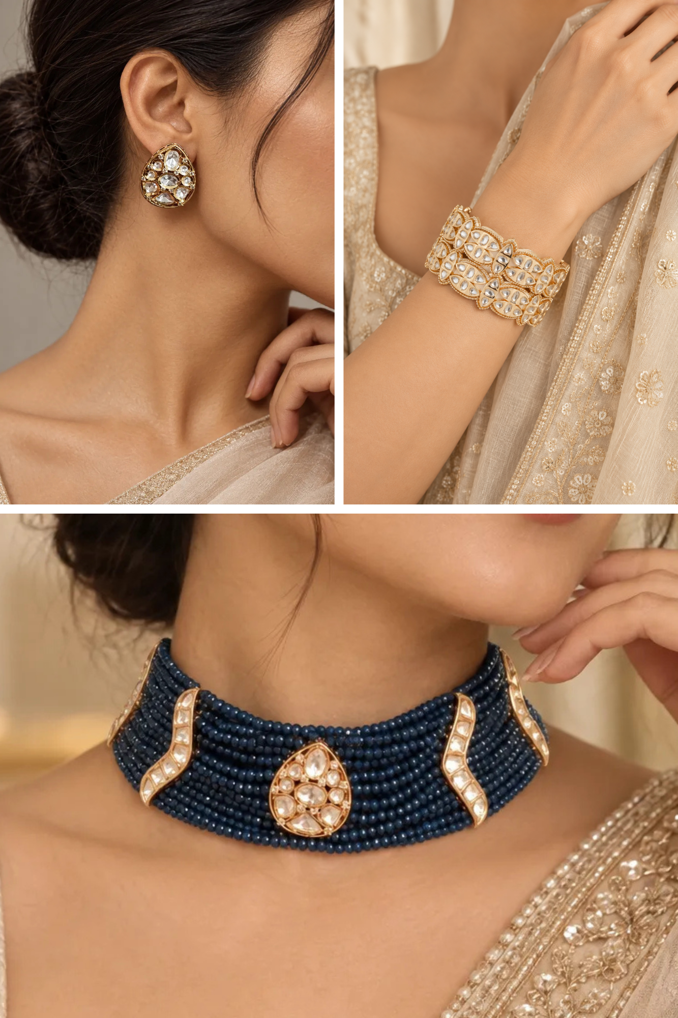 Midnight Tide Combo of 3 – Necklace, Studs & Your Choice