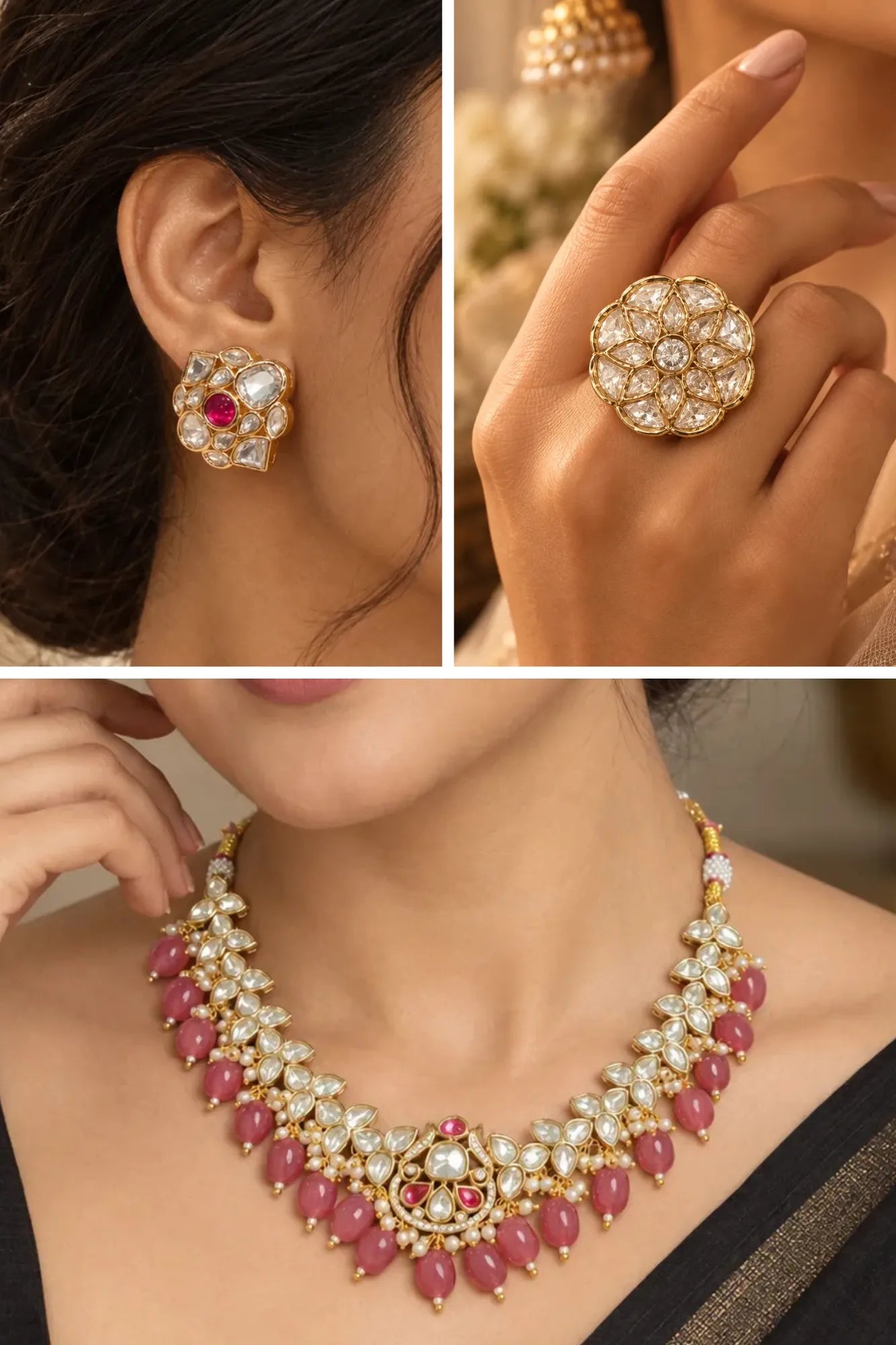 Gulnaar Combo of 3 – Choker, Studs & Your Choice