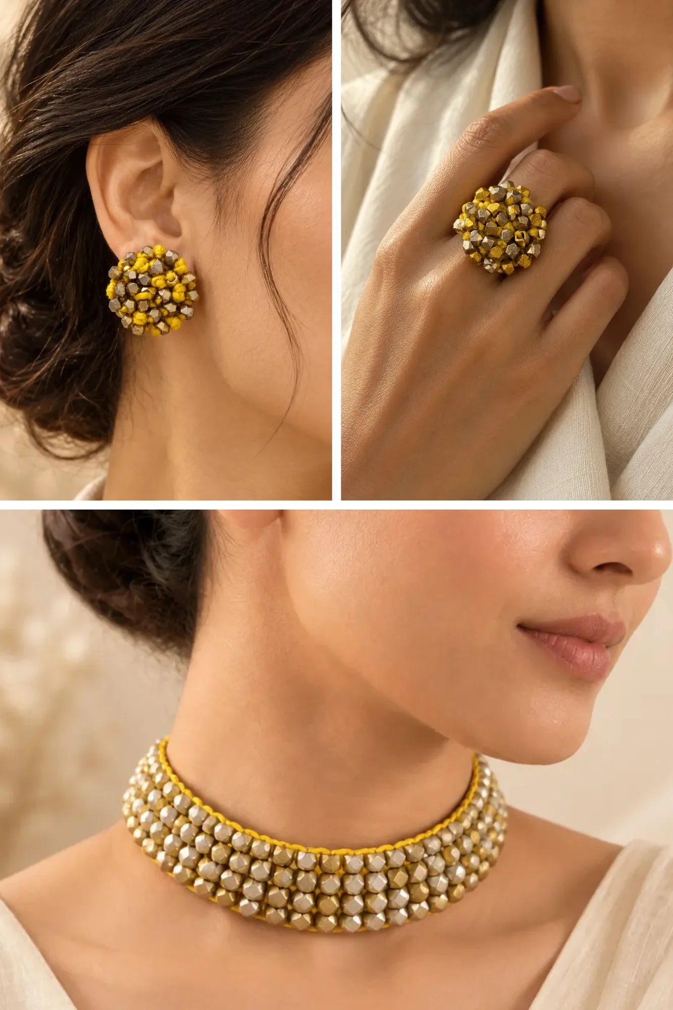 Kavach Combo of 3 – Choker, Studs & Ring