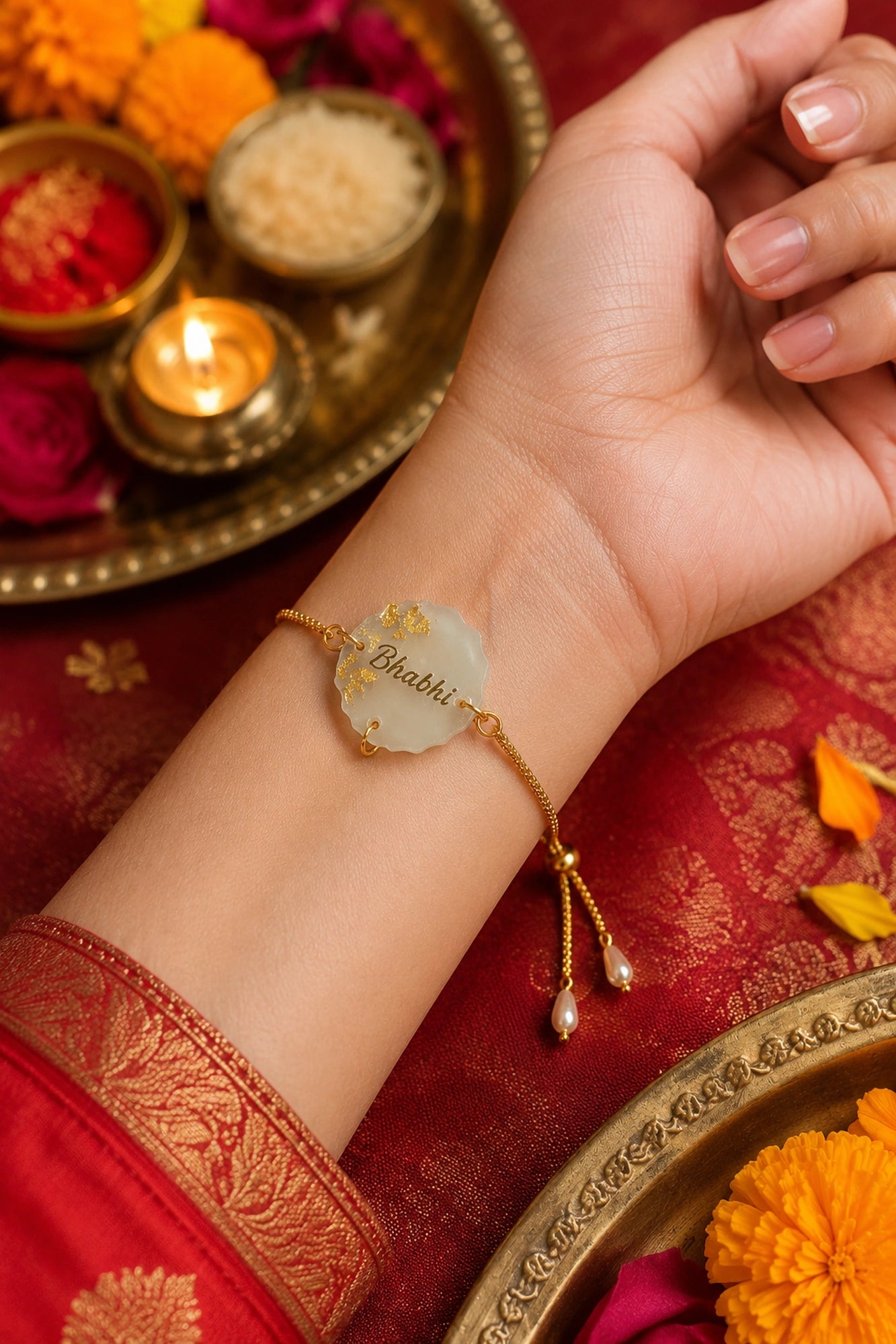 Dori, Dua & Mithaas- Rakhi Hamper of 4