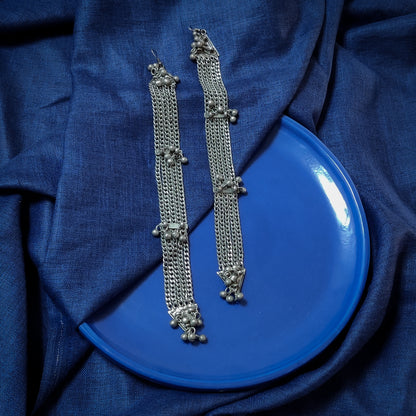 Oversized Ghunghroo Chain Earring