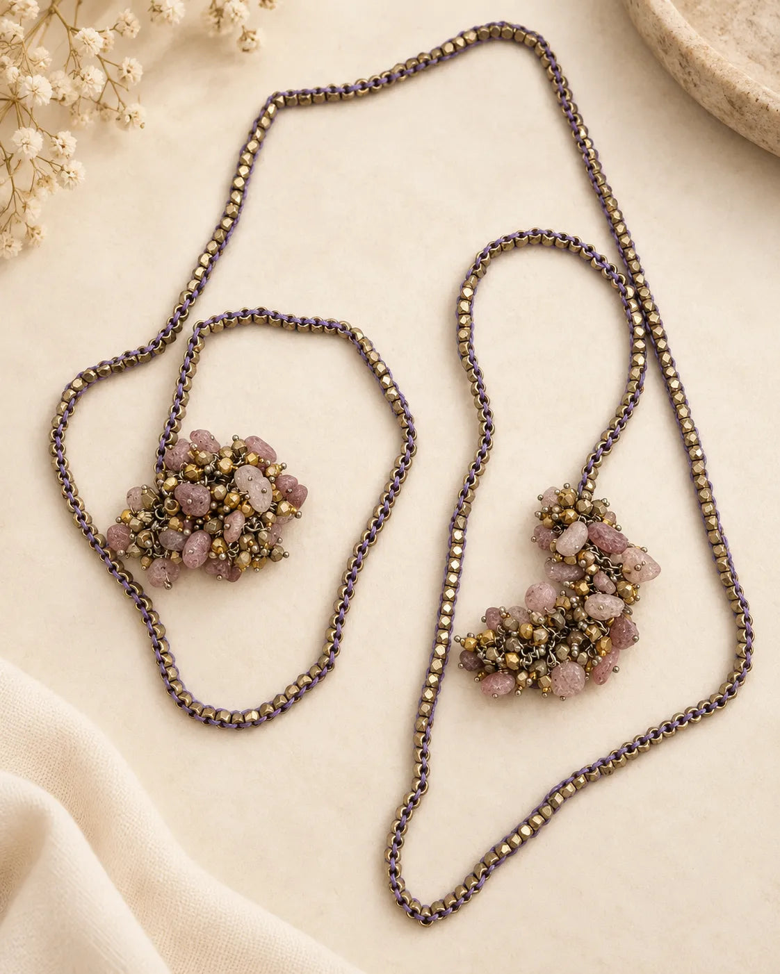 Lavender Loop Chain Necklace
