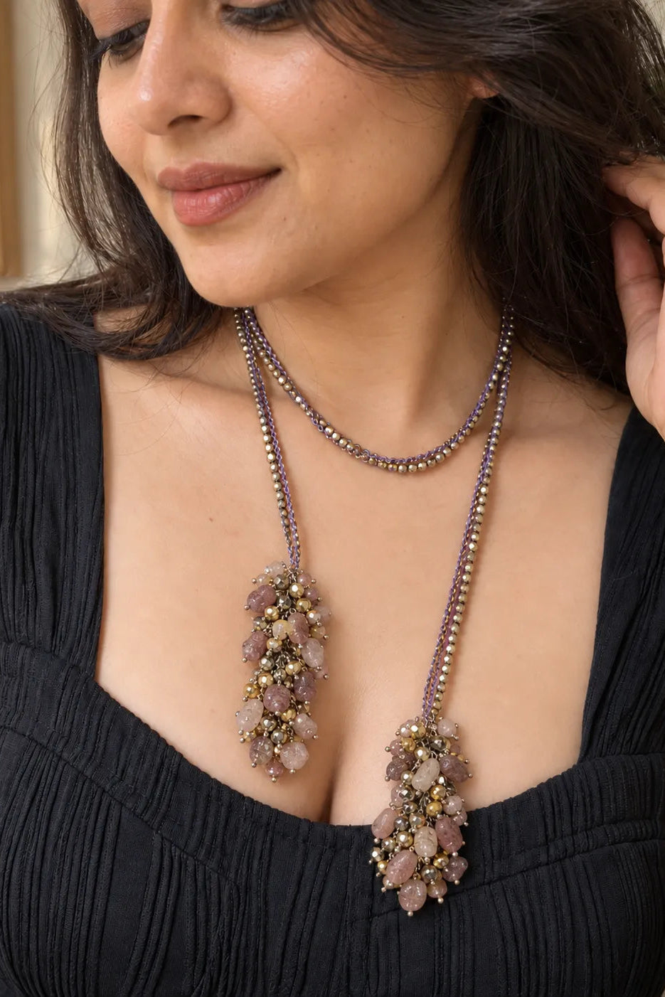 Lavender Loop Chain Necklace