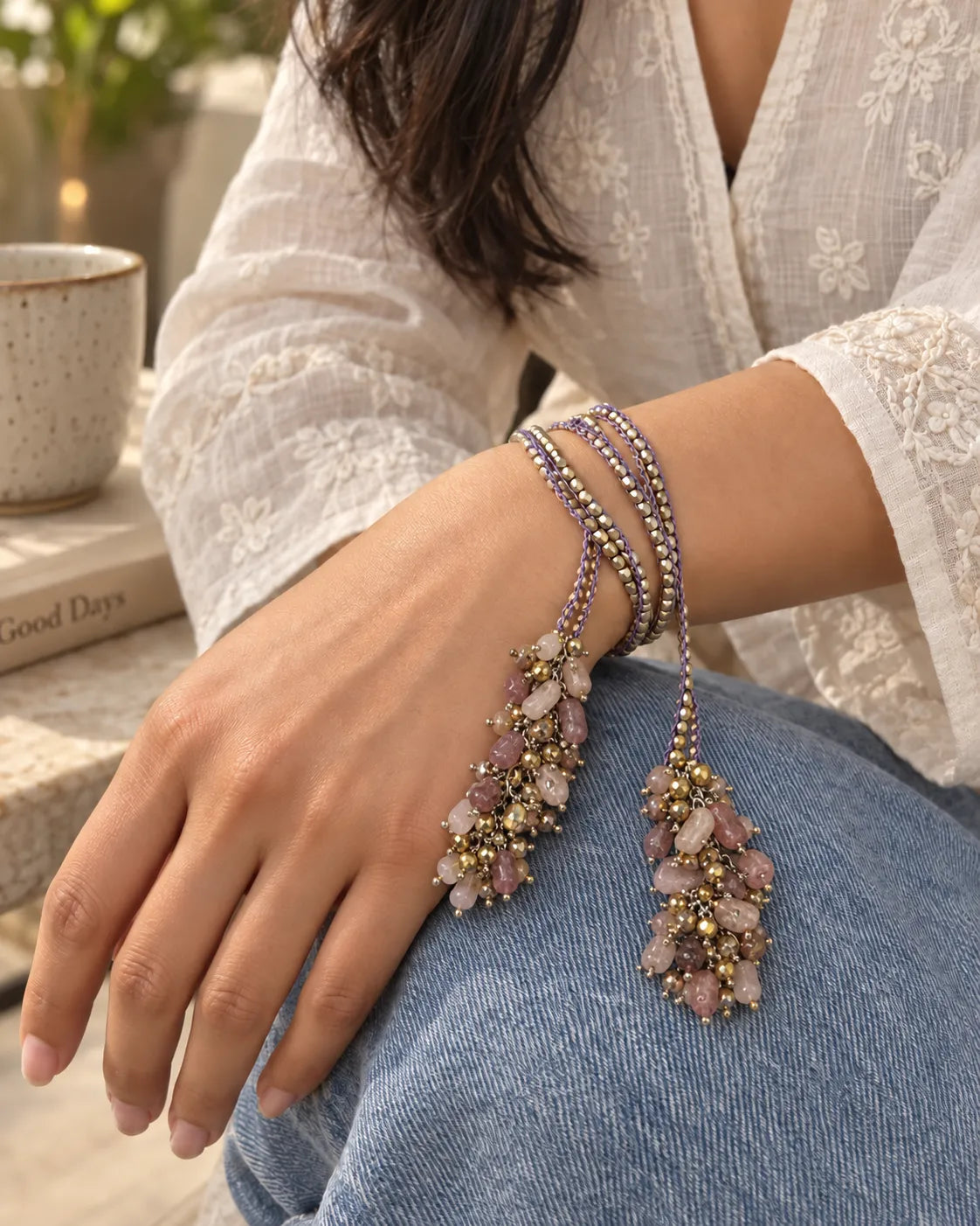 Lavender Loop Chain Necklace