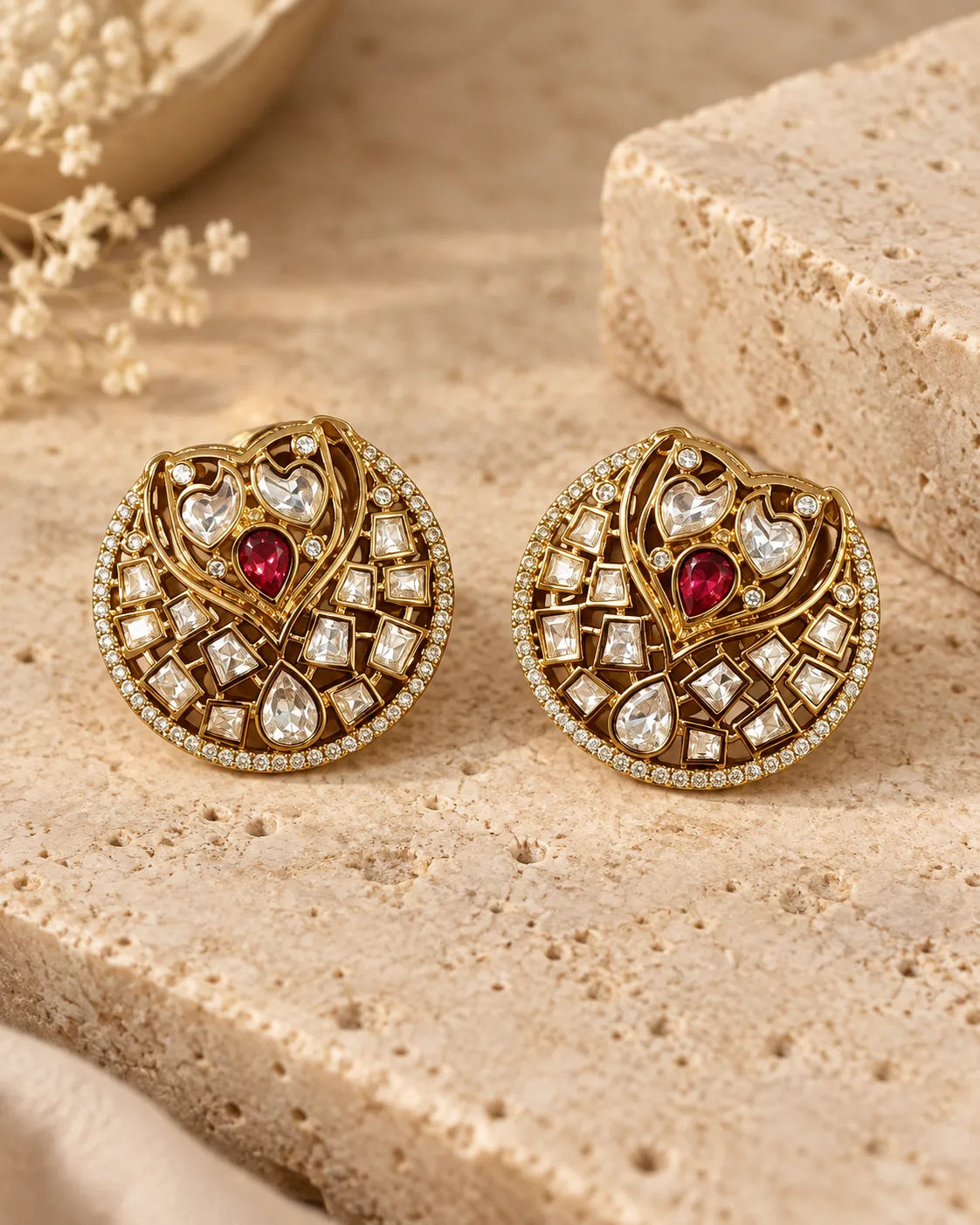Chaand Jaal Combo of 3 – Necklace, Studs & Your Choice