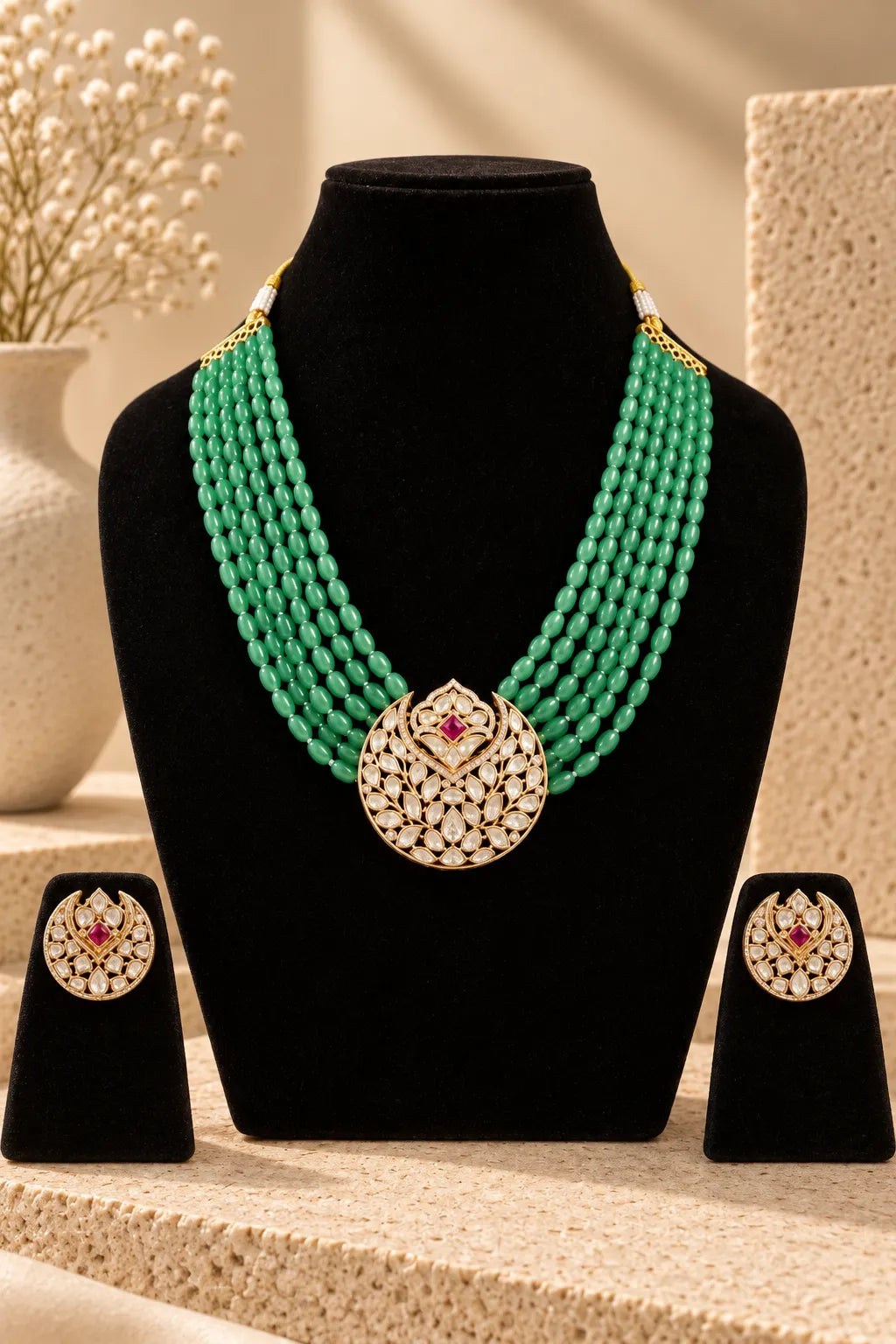 Chaand Jaal Combo of 4 – Necklace, Studs, Nose Ring & Ring