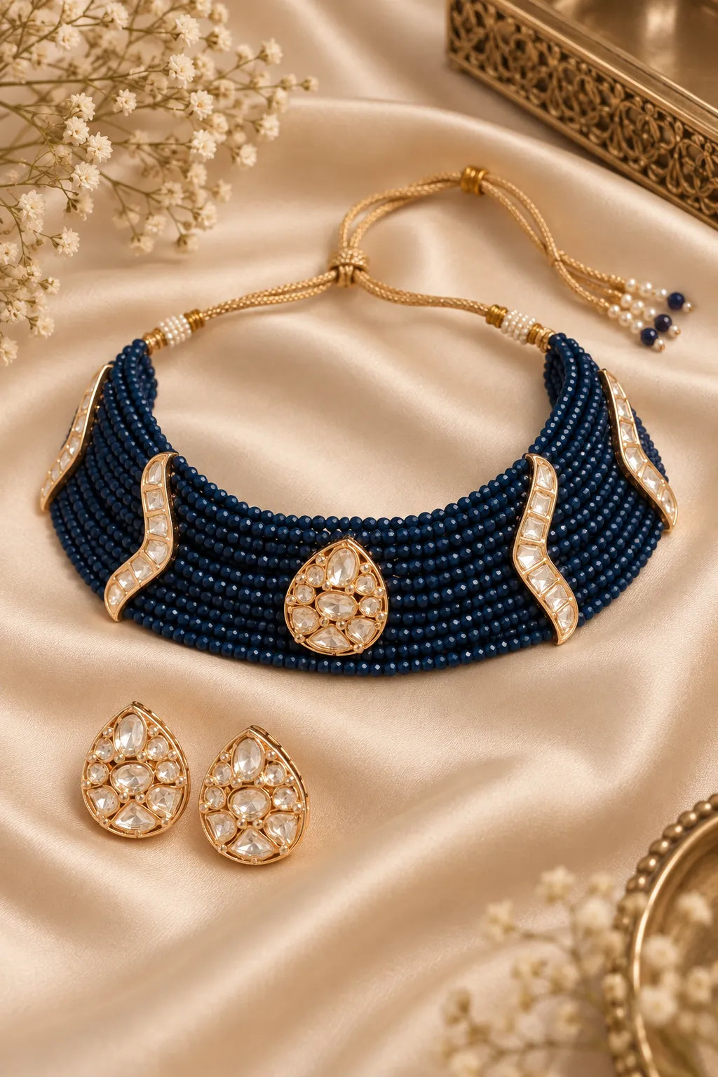 Midnight Tide Combo of 3 – Necklace, Studs & Your Choice