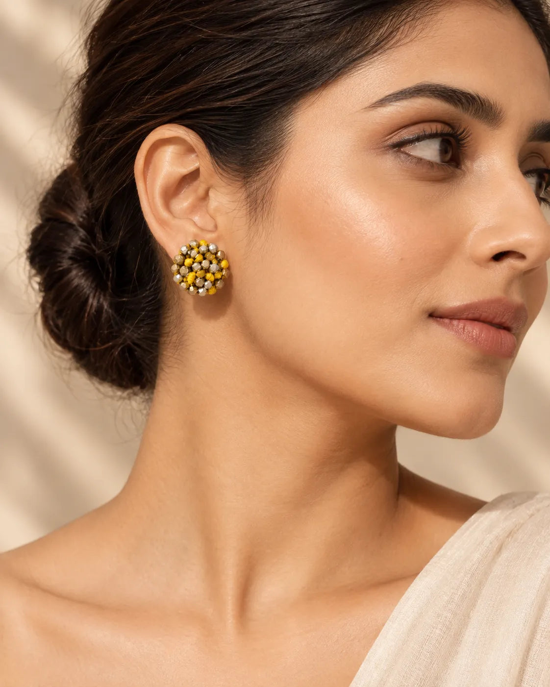 Sun Knot Small Dokra Studs