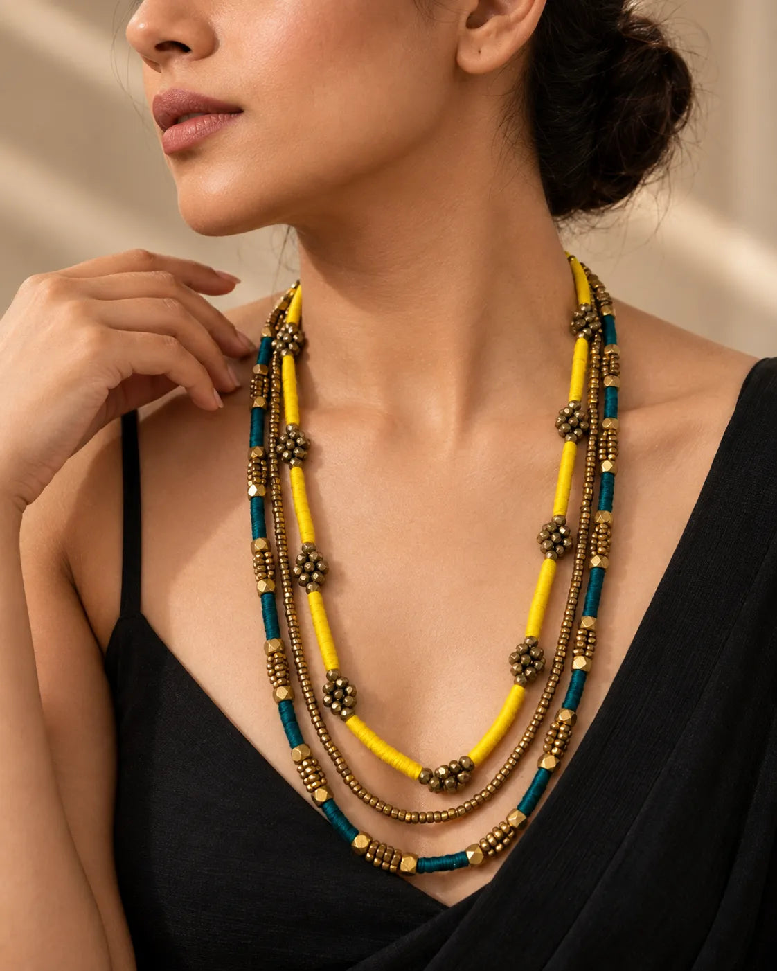 Trisutra Combo of 3 – Necklace, Studs & Ring