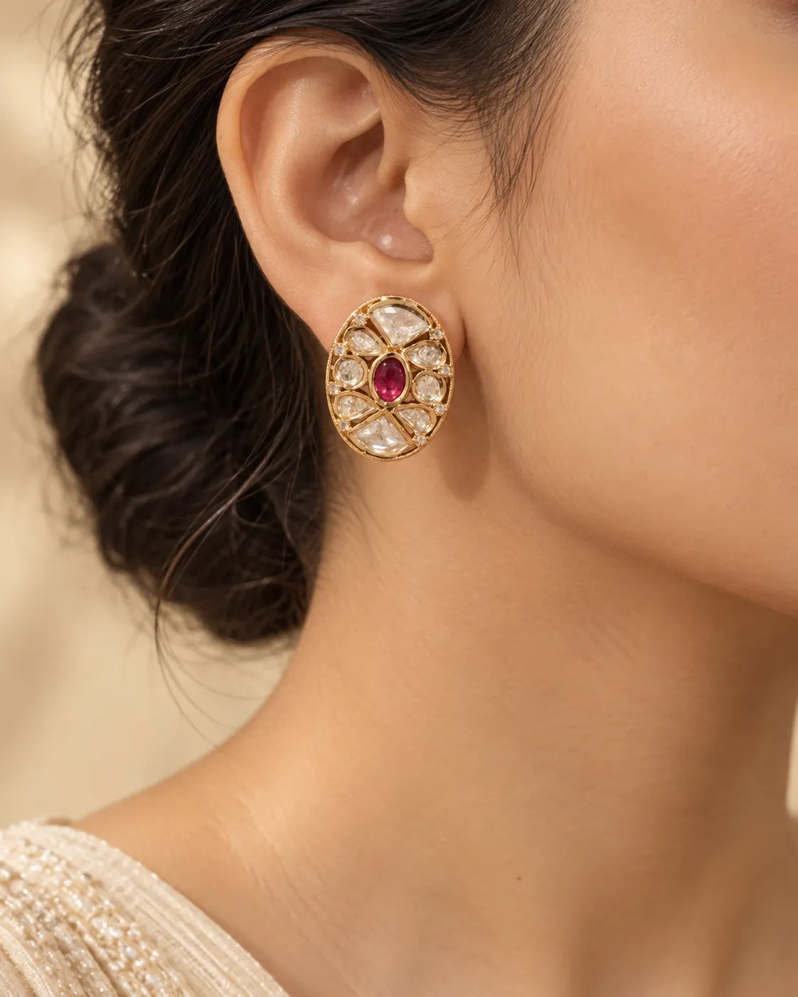 Noor Mahal Royal Ruby Studs