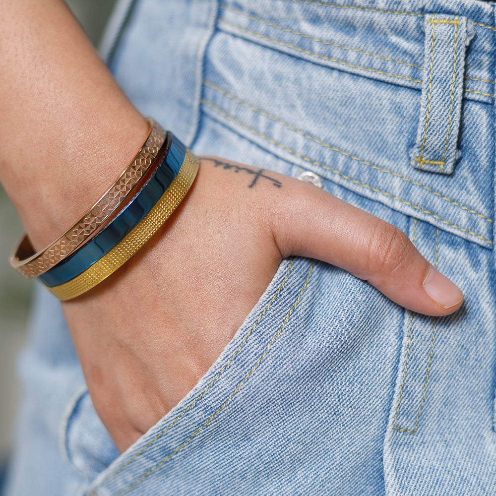 Rose Gold Open Bangle Bracelet