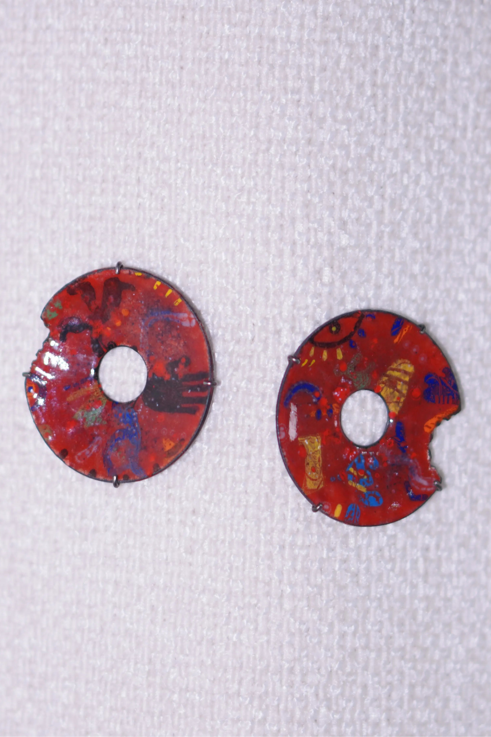 Donut side Chipped Earrings