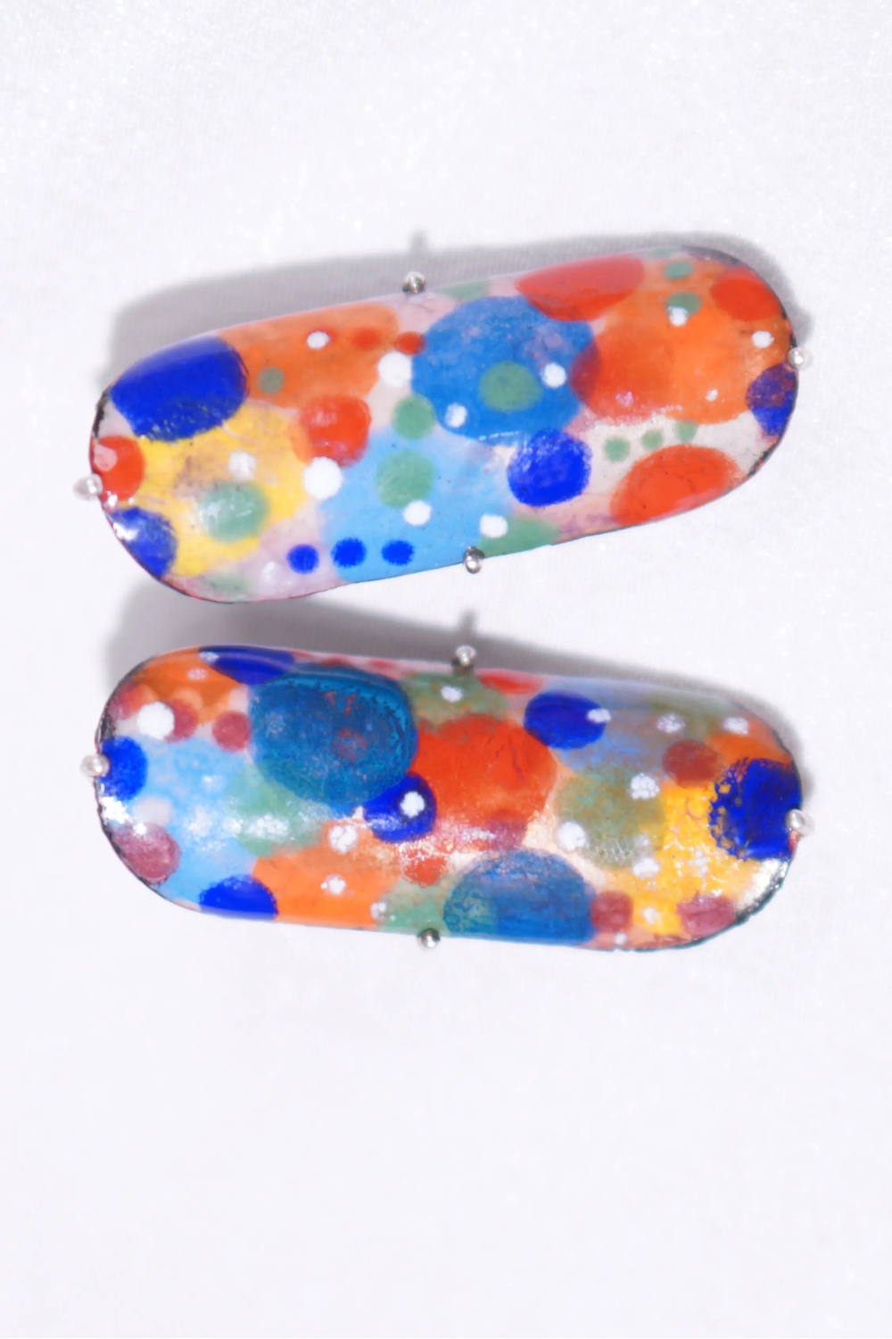 Colored Droplet Elongated Earring