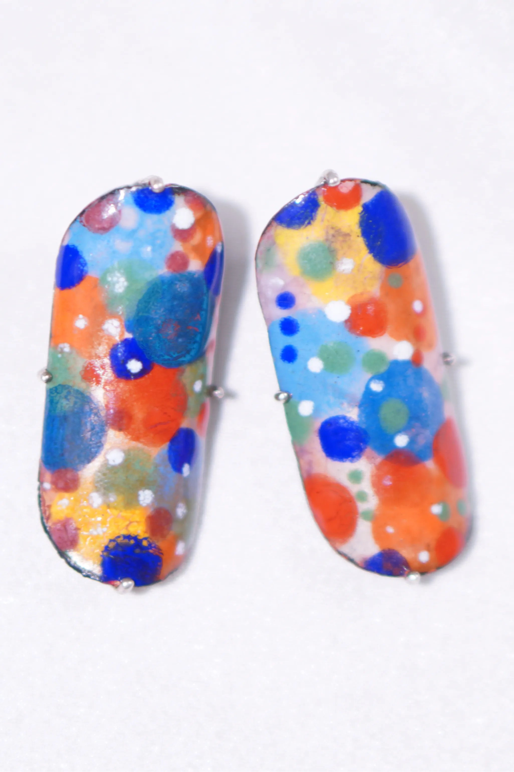 Colored Droplet Elongated Earring