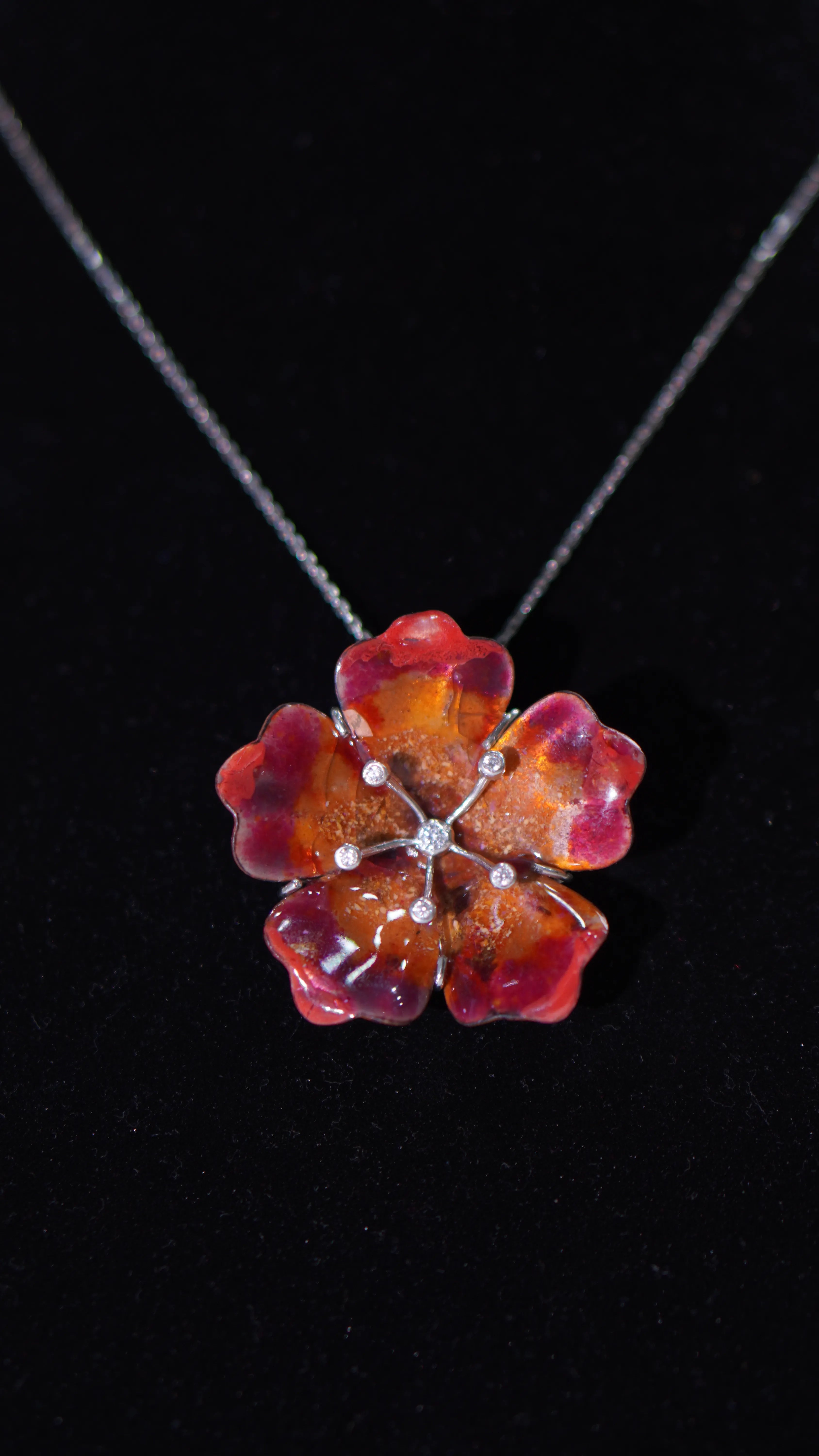 Rafflesia Lily Pendant with Chain