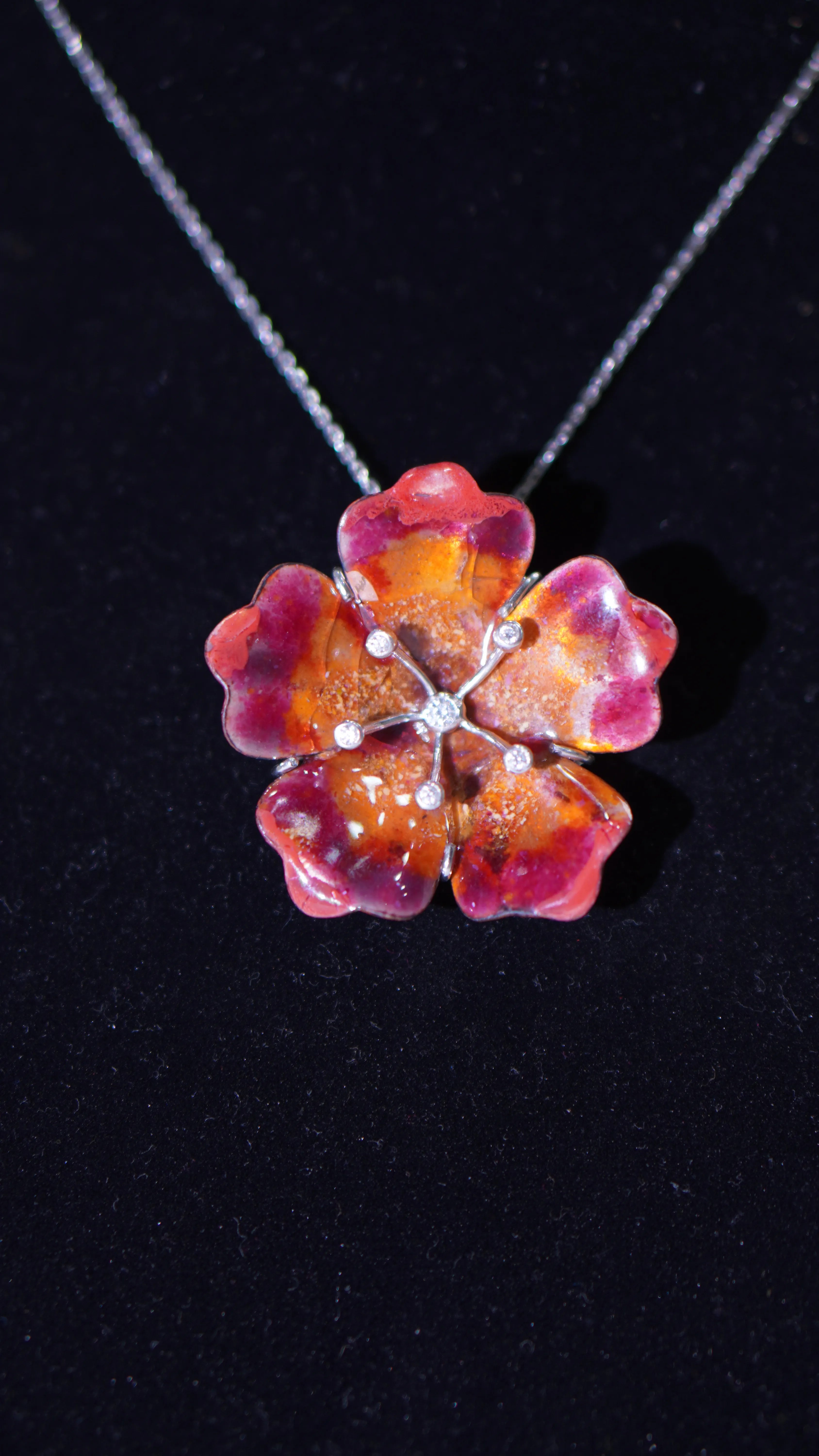 Rafflesia Lily Pendant with Chain