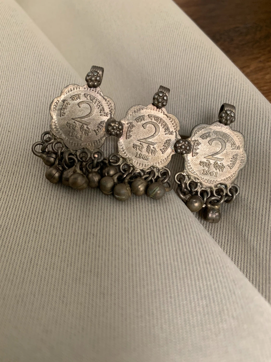 German Silver Teen 2 Paise Coin Finger Ring – Handcrafted Vintage Adjustable Ring