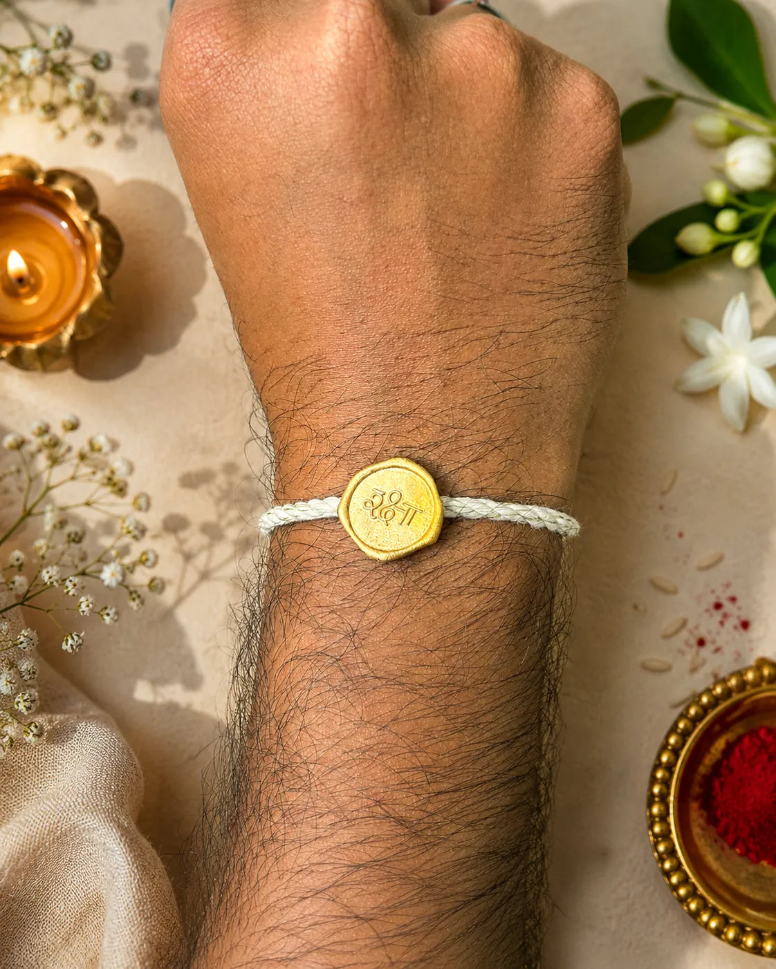 Dori, Dua & Mithaas- Rakhi Hamper of 4