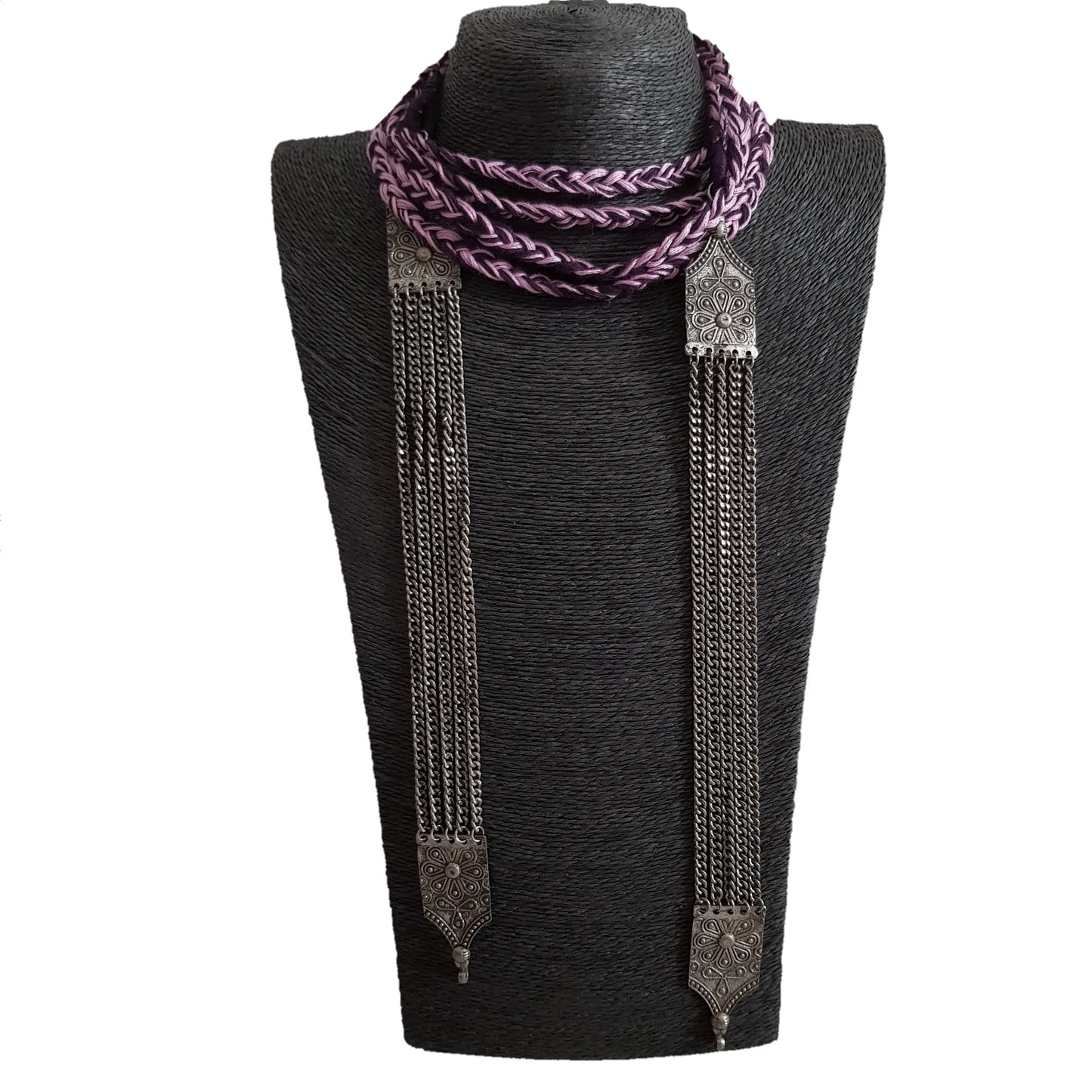 Plain & Chain Embellished Stole