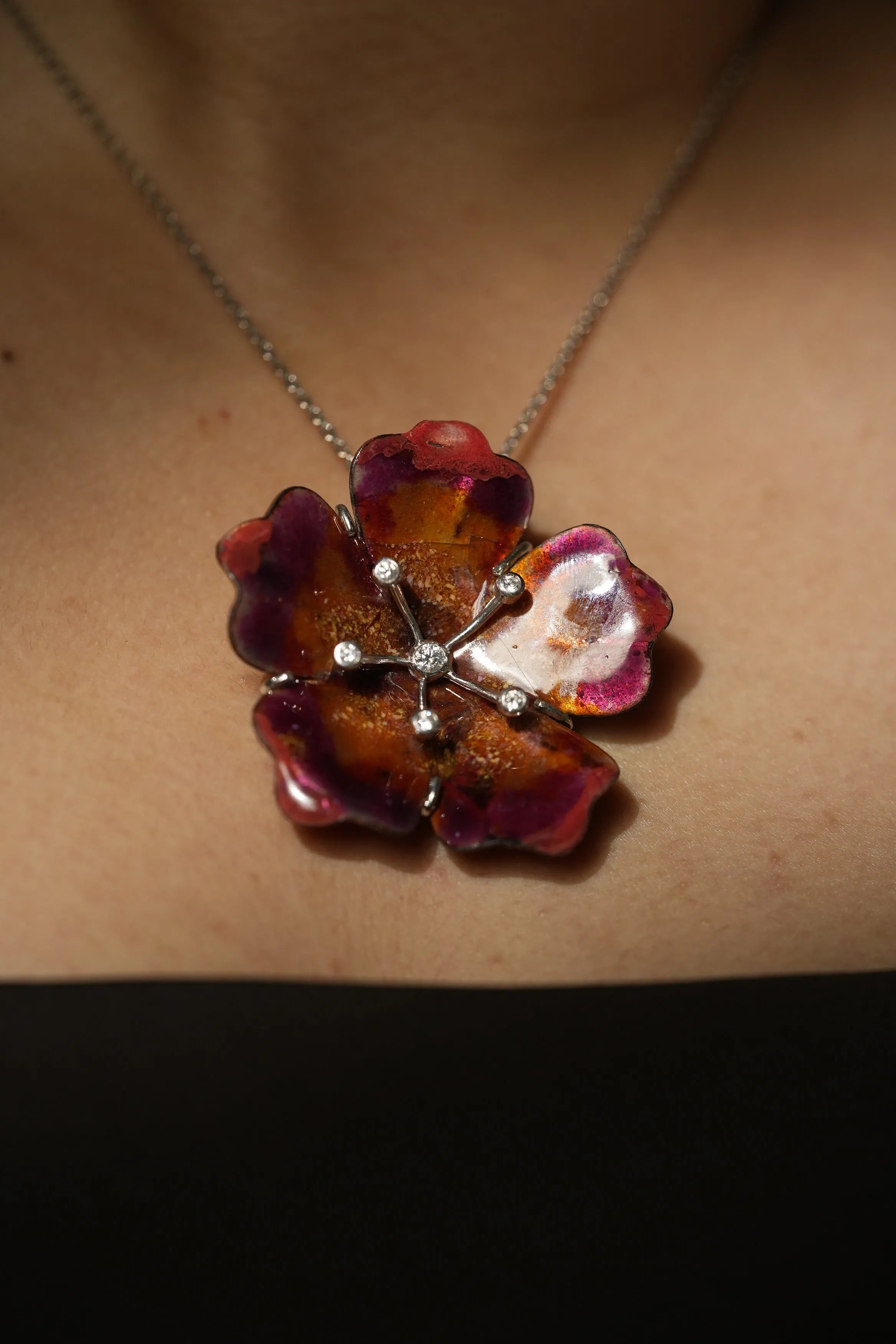 Rafflesia Lily Pendant with Chain