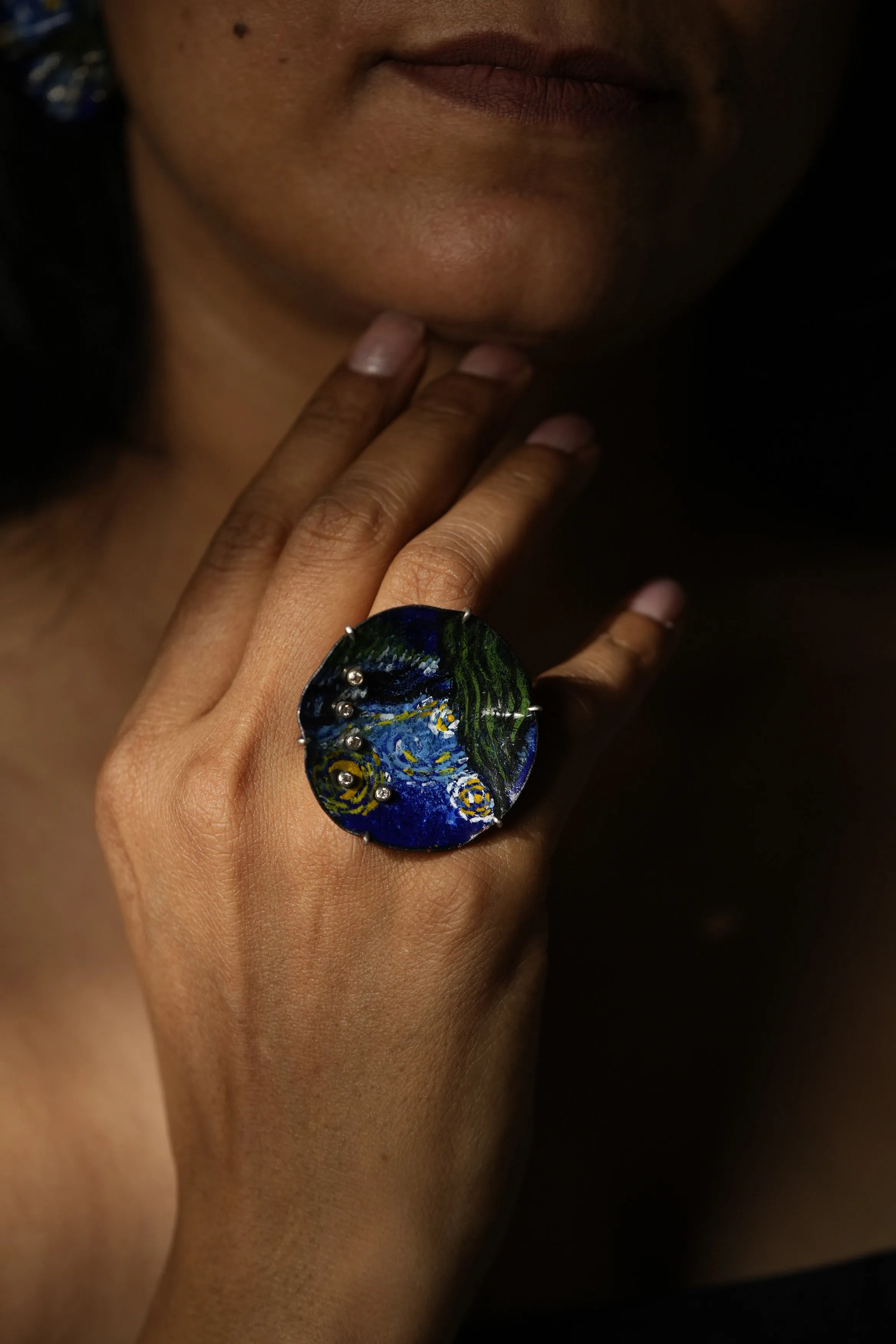Forest Unique Earrings & Ring Set