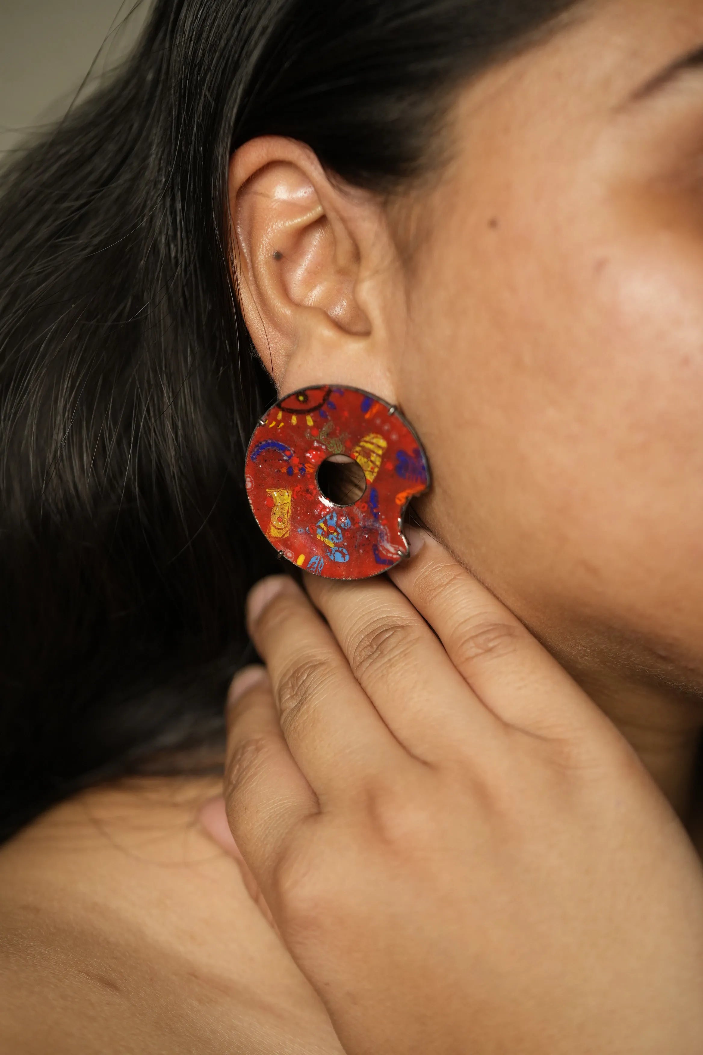 Donut side Chipped Earrings