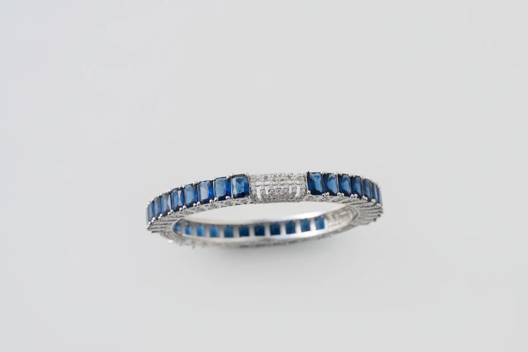 Blue CZ Statement Bangles