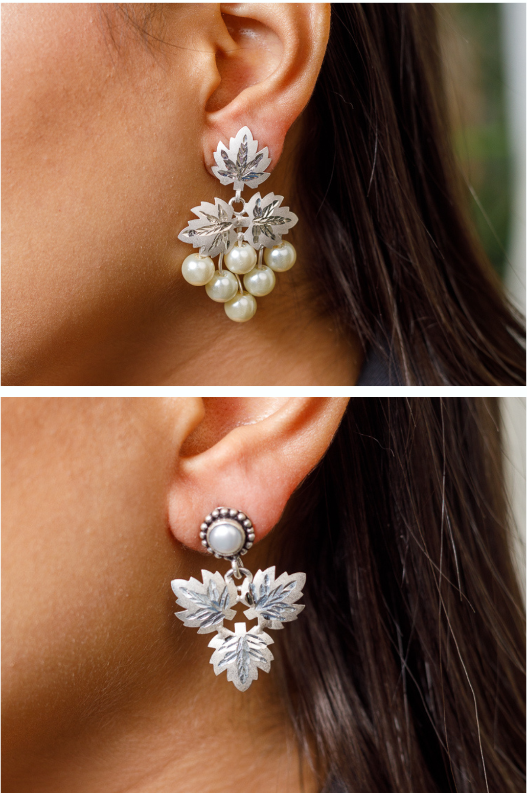 Kashmir Chinar & Teen Patti Earrings Duo