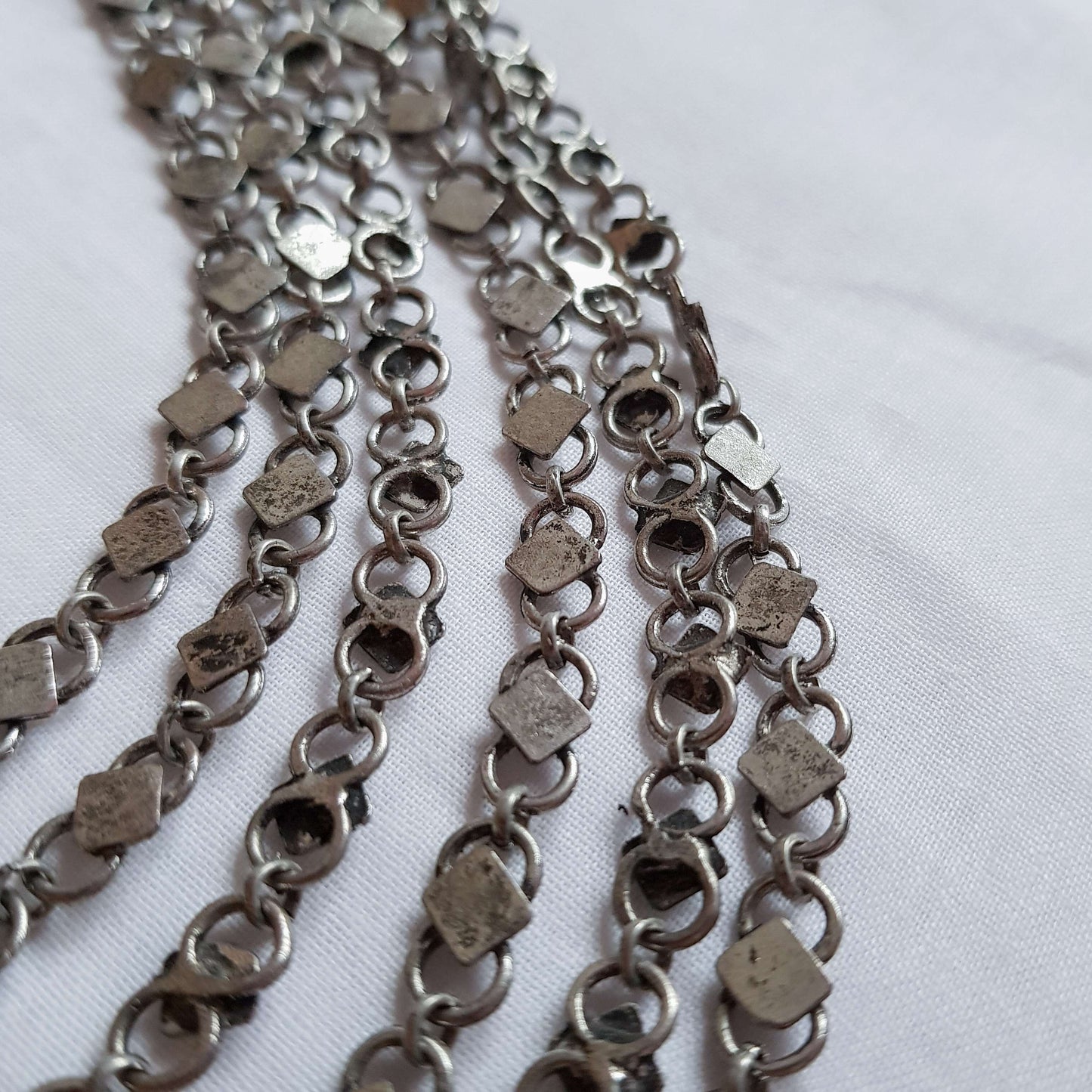 Silver Diamond Layered Necklace