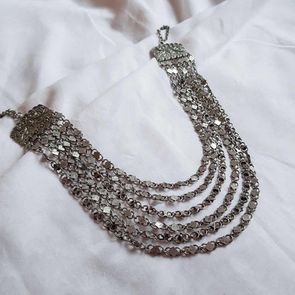 Silver Diamond Layered Necklace