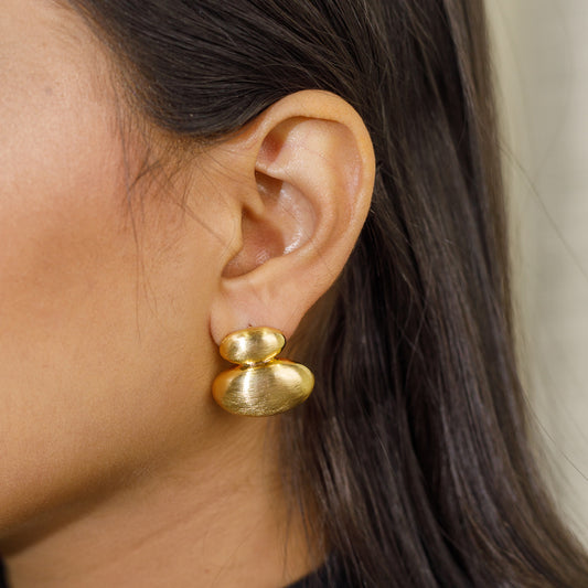 Matte Gold Anti-Tarnish Stud Earrings