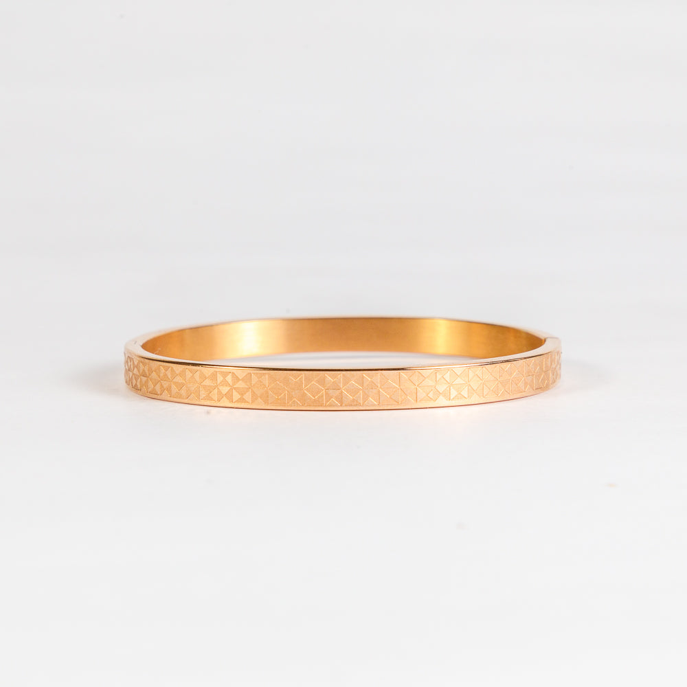 Rose Gold Open Bangle Bracelet