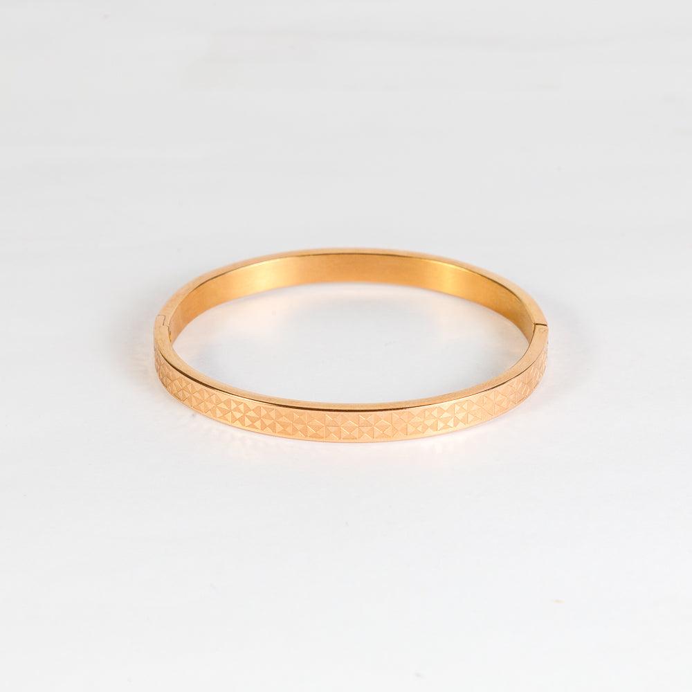 Rose Gold Open Bangle Bracelet