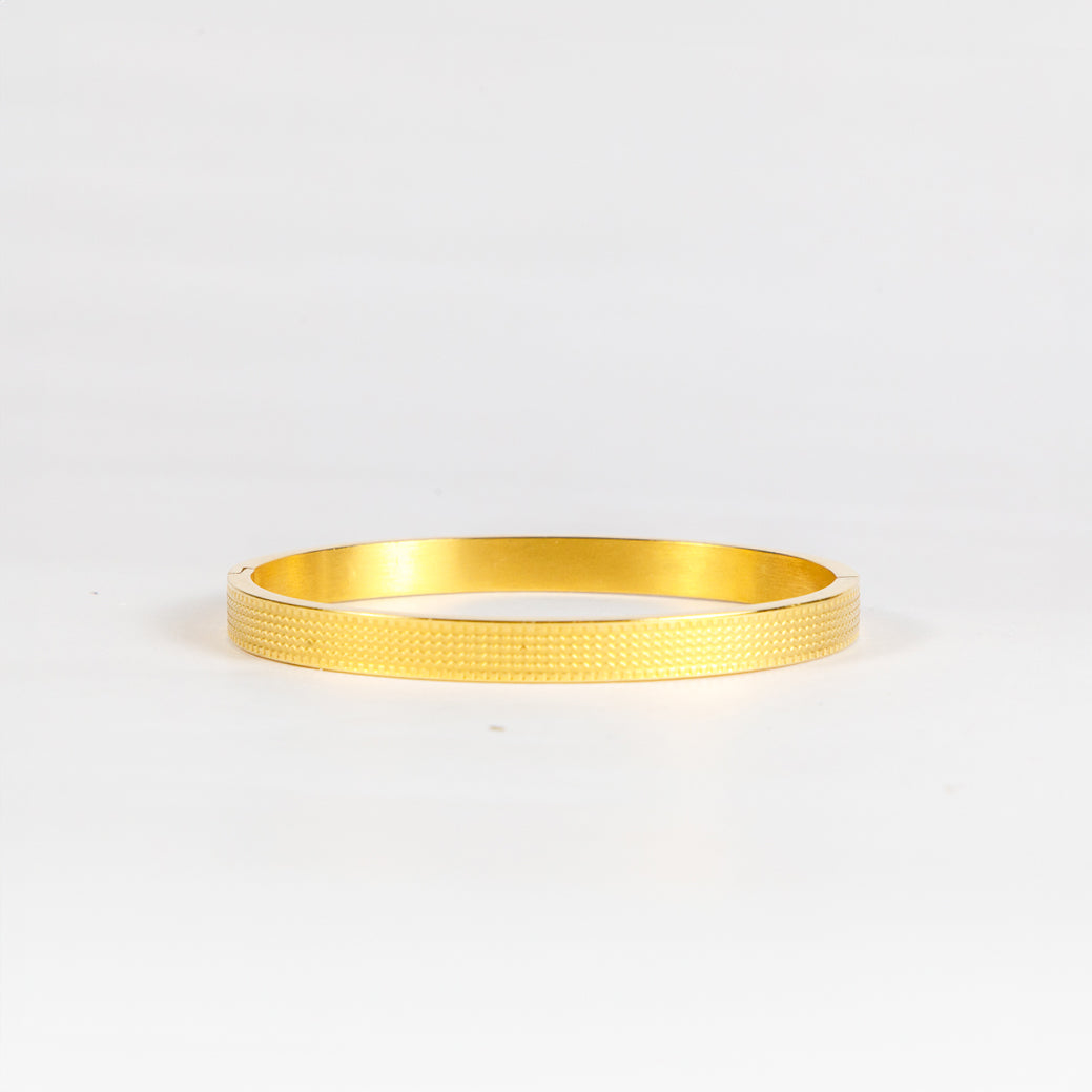 Golden Zigzag Stainless Steel Bracelet