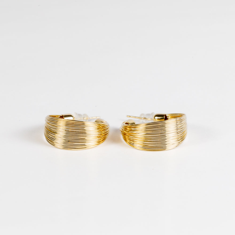 Gold-Plated Brass Hoop Earrings