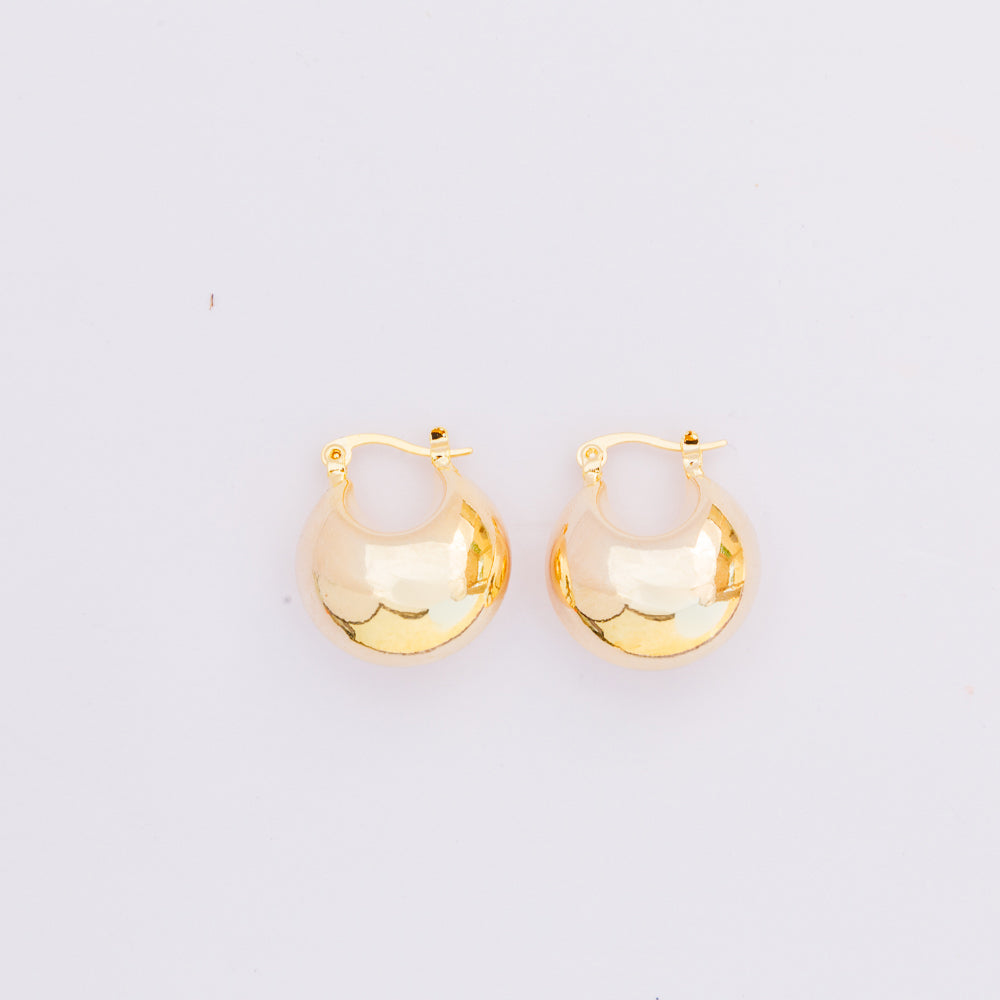 Moonlit Embrace Huggies Earrings