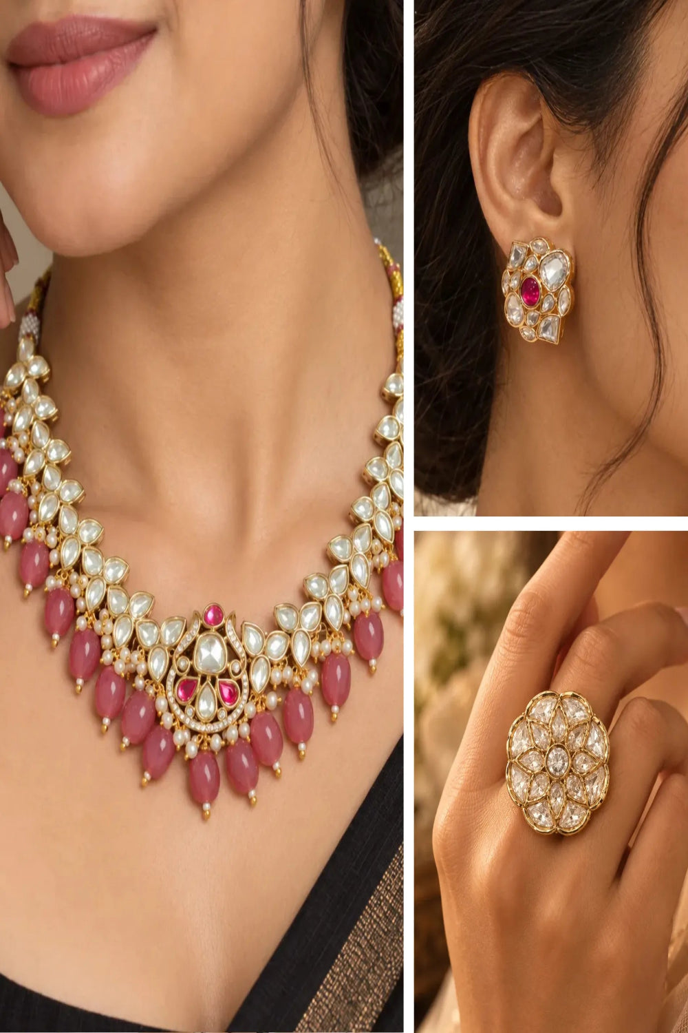 Gulnaar Combo of 3 – Choker, Studs & Your Choice